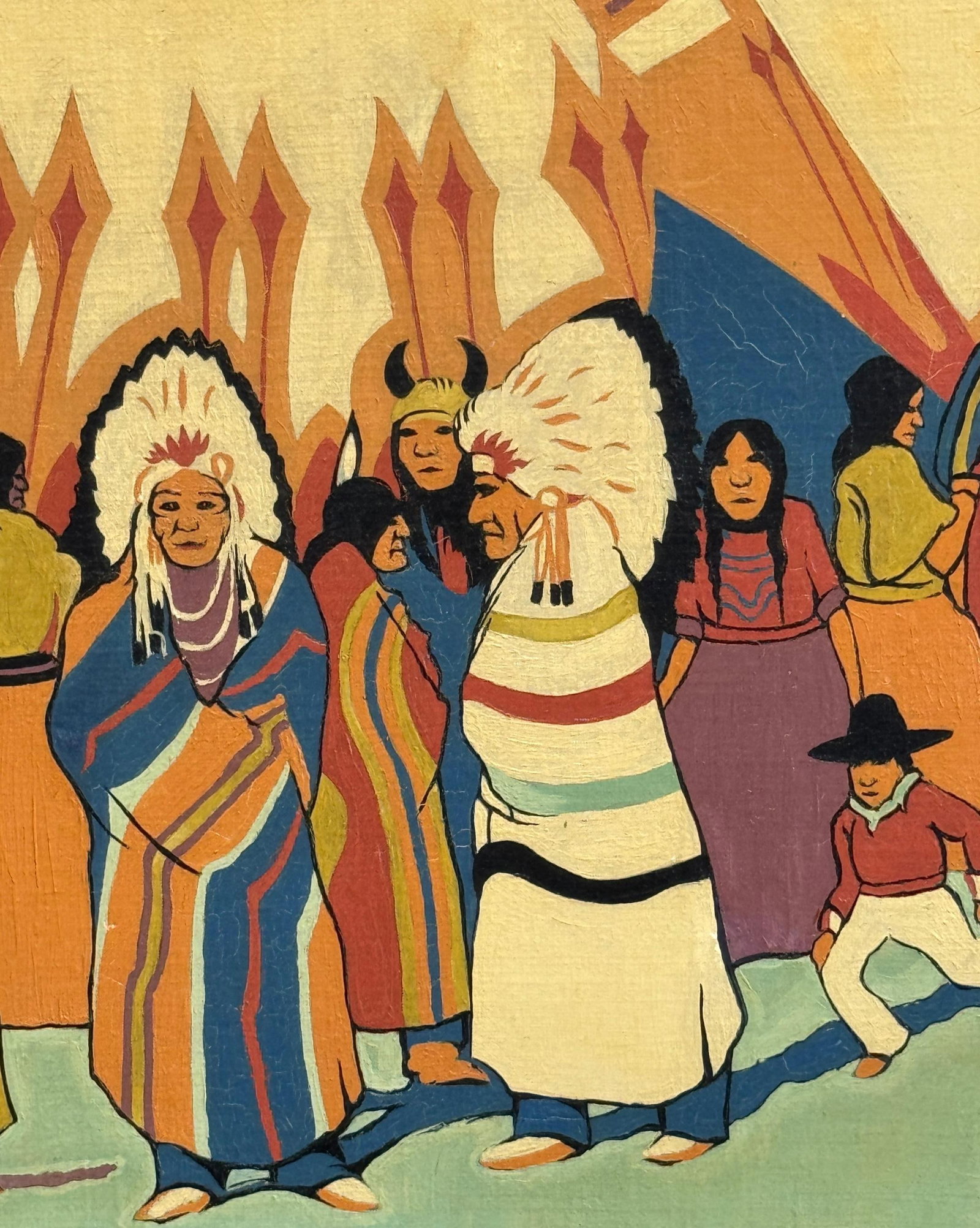 Joseph Bidzinski (American, 20th C.) Native American Ceremonial Procession, 1950 - 8