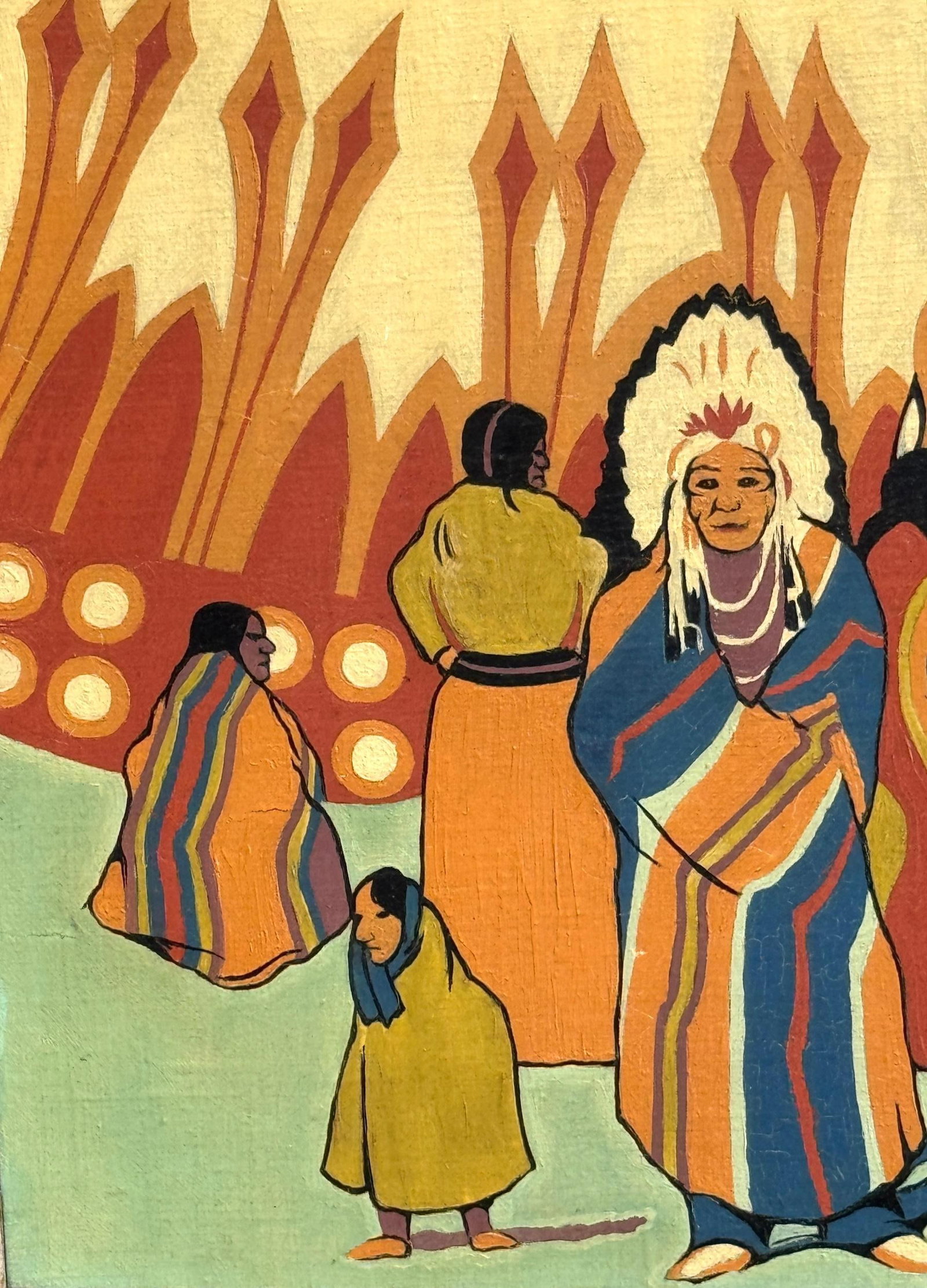 Joseph Bidzinski (American, 20th C.) Native American Ceremonial Procession, 1950 - 9