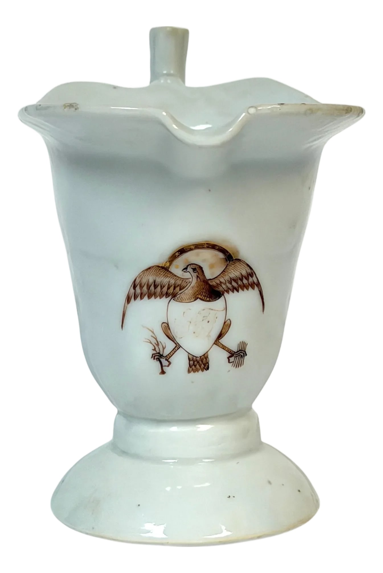 Rare Chinese Export Helmet Pitcher American Eagle Armorial, For American Market (1 of 15)