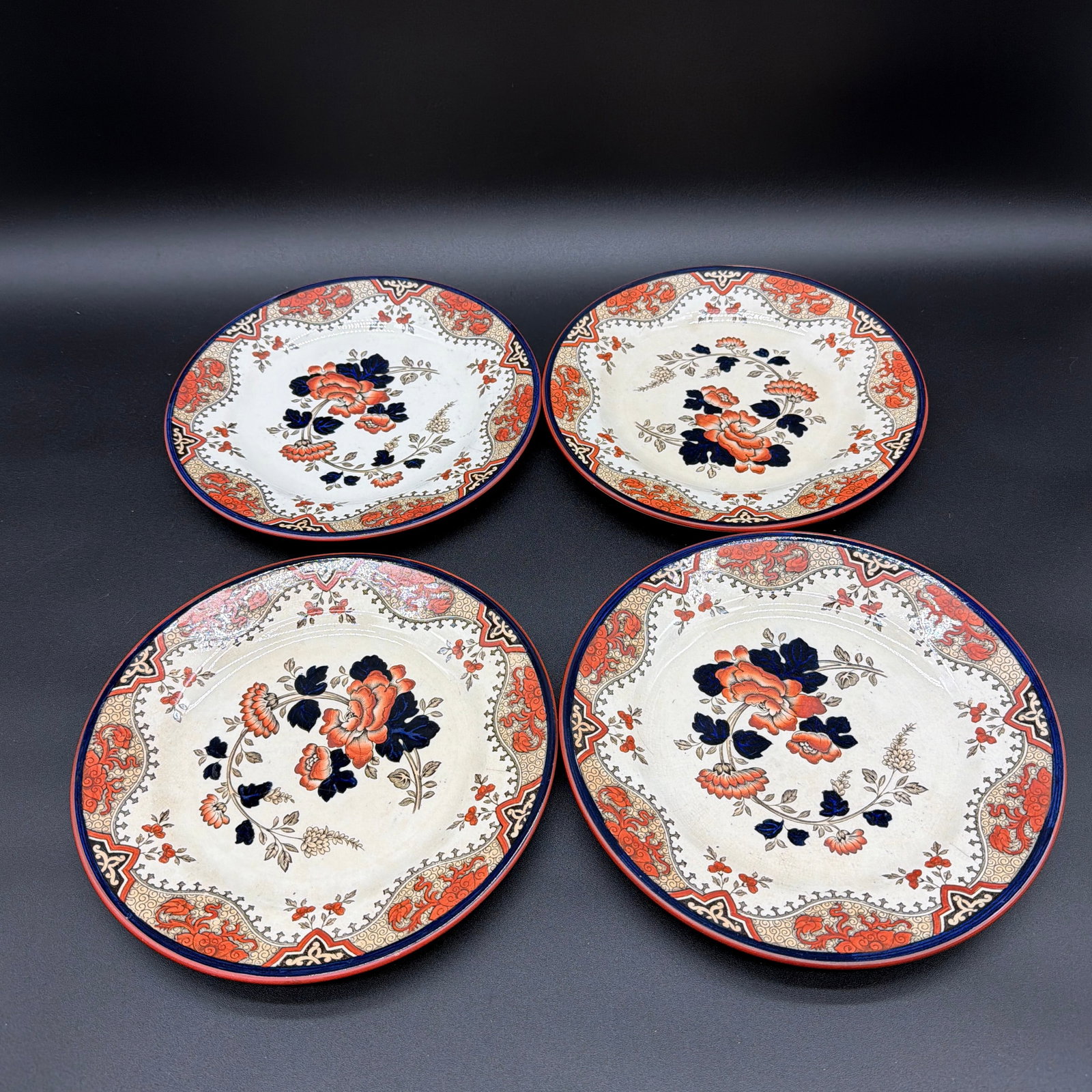 A Set of 4 Antique Doulton's Alma Pattern Plates, Circa 1880's - 2