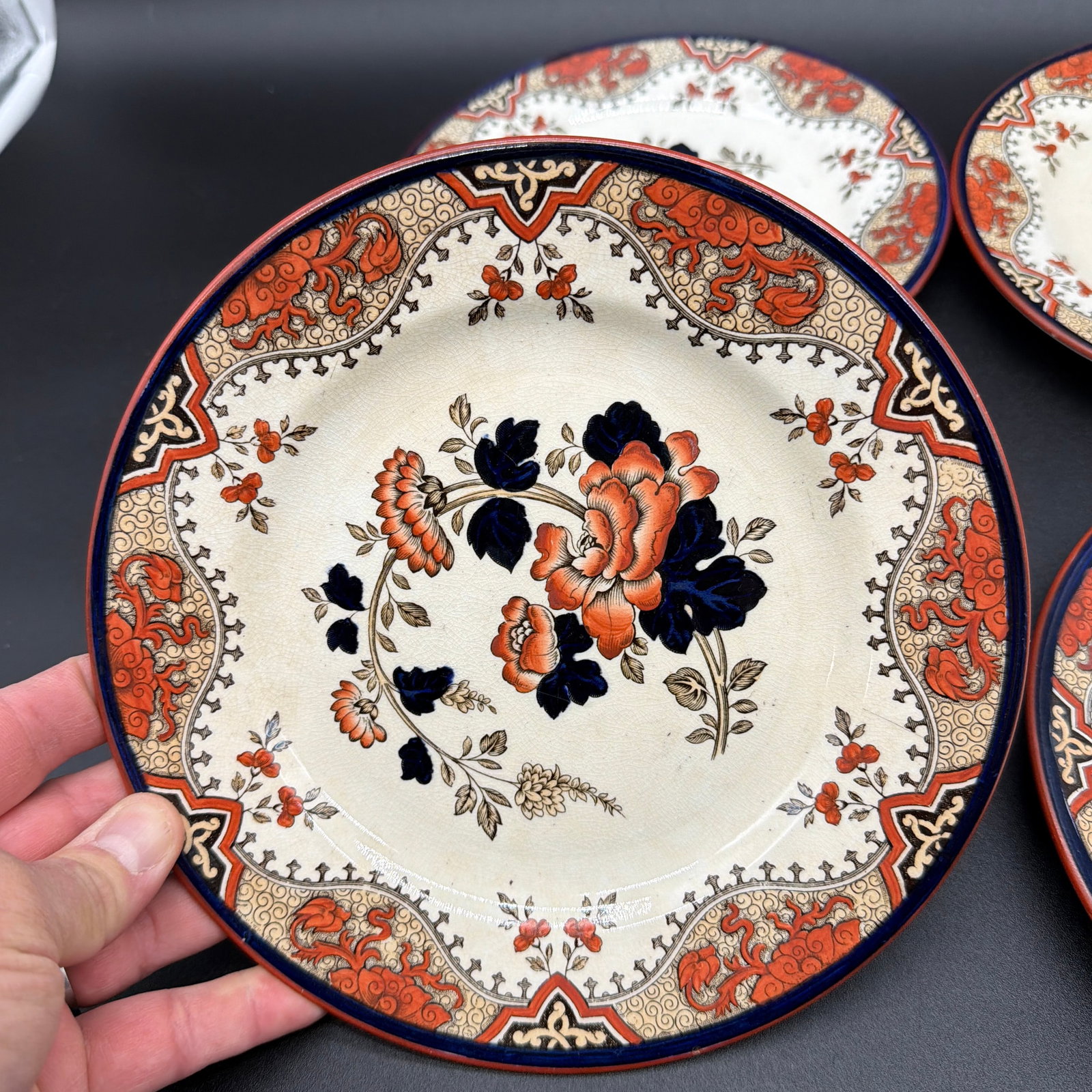 A Set of 4 Antique Doulton's Alma Pattern Plates, Circa 1880's - 3