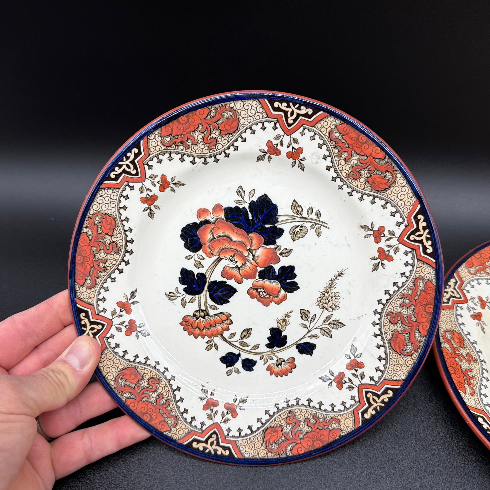 A Set of 4 Antique Doulton's Alma Pattern Plates, Circa 1880's - 6