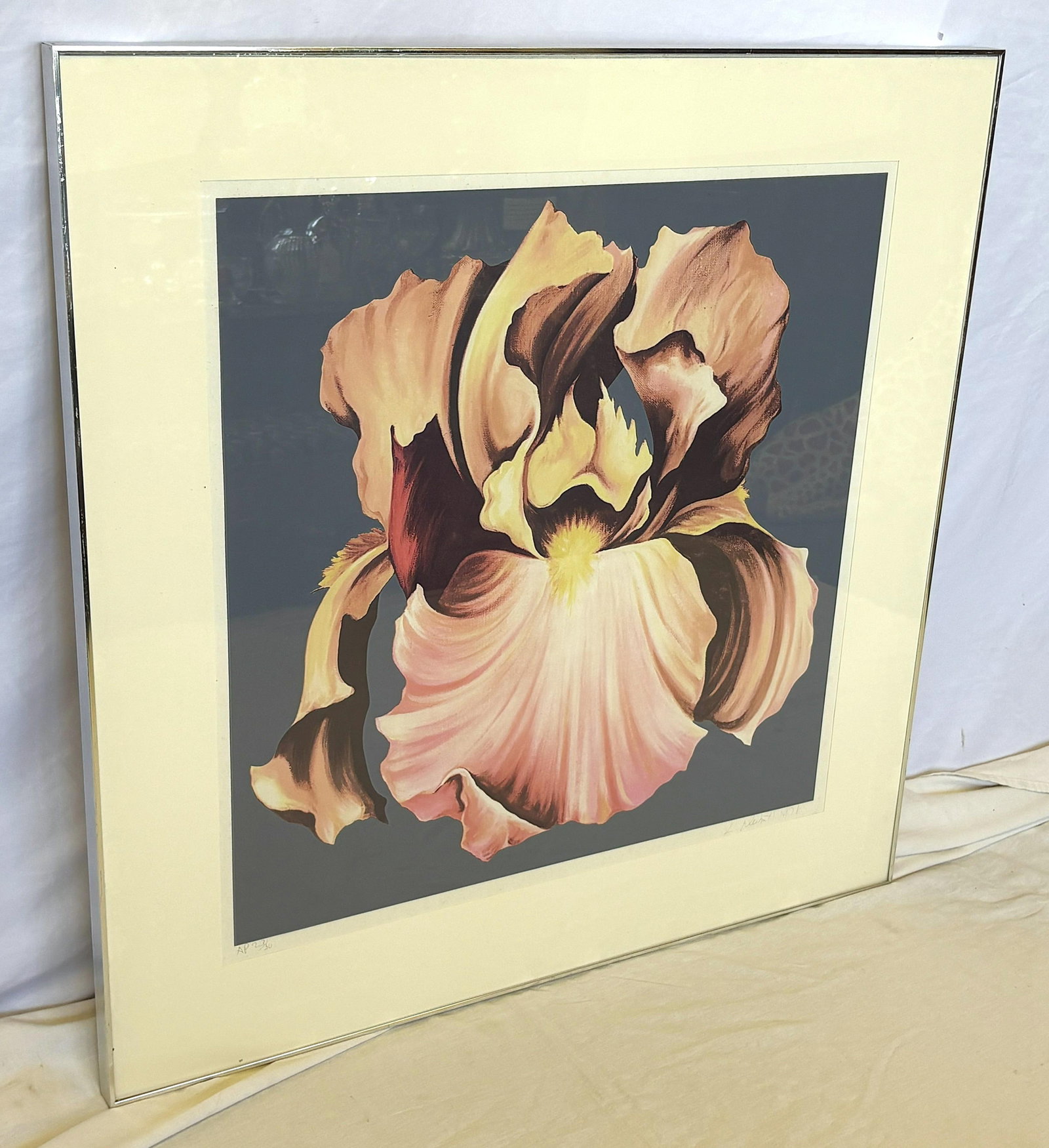 1978 Lowell Nesbitt 'Iris' Lithograph Pencil Signed, Numbered 23/30 and Framed - 2
