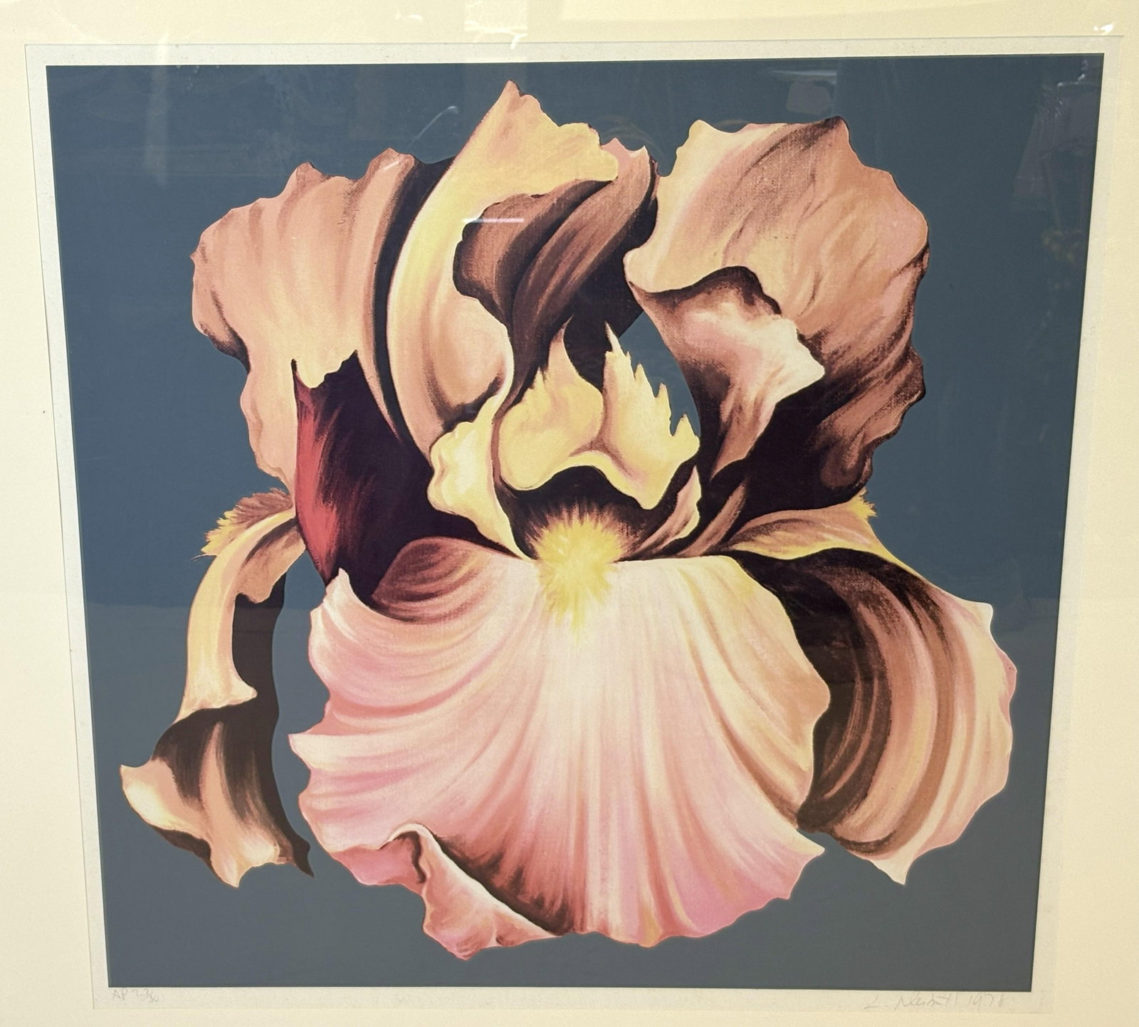 1978 Lowell Nesbitt 'Iris' Lithograph Pencil Signed, Numbered 23/30 and Framed - 4