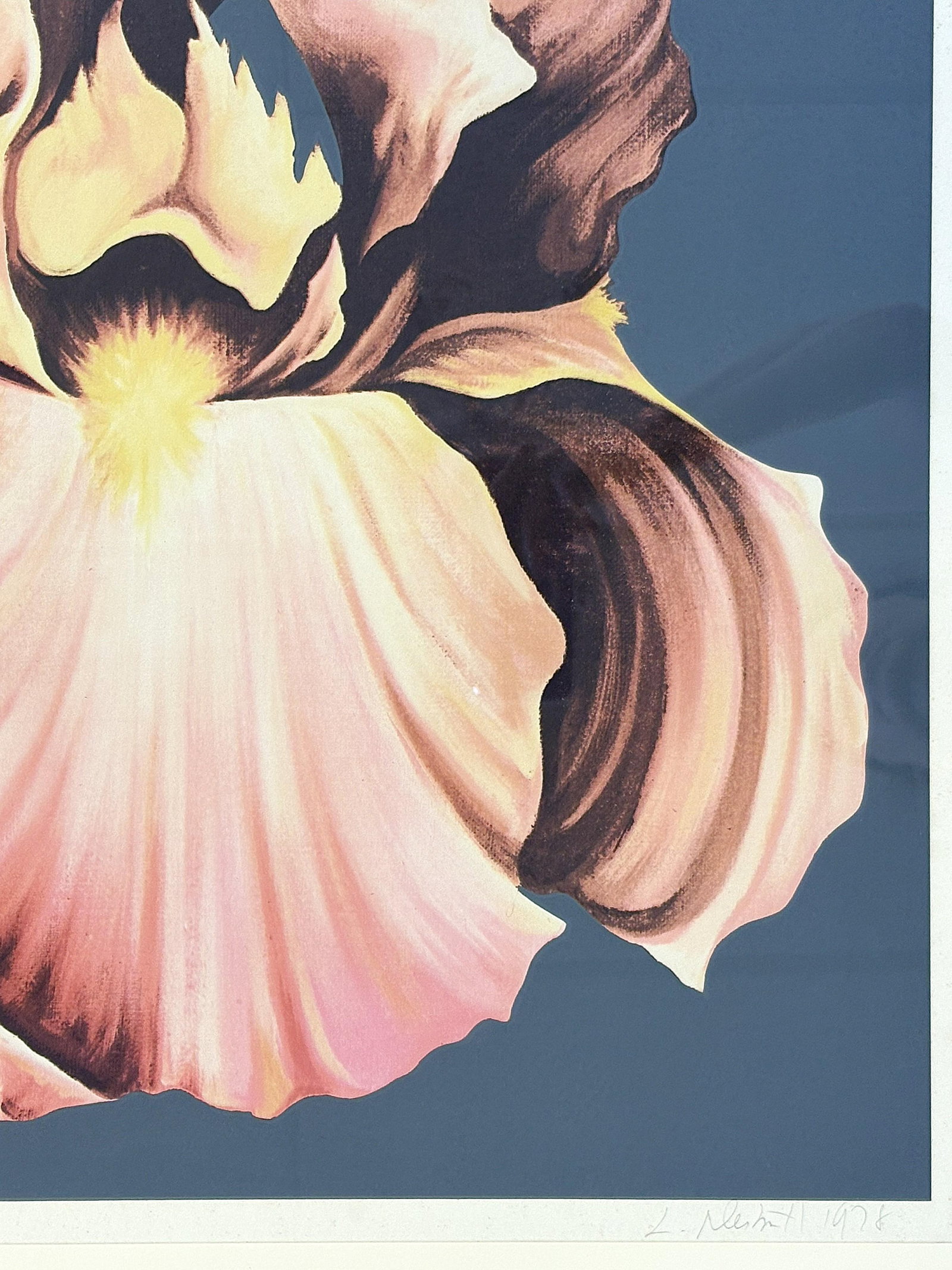 1978 Lowell Nesbitt 'Iris' Lithograph Pencil Signed, Numbered 23/30 and Framed - 9