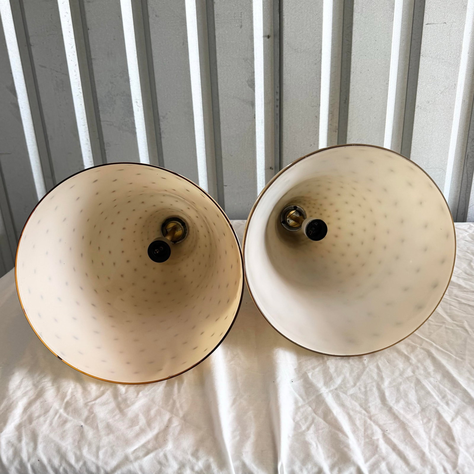 Vintage Italian Glass Pendant Lamps by Toso & Massari for Leucos - A Pair - 4
