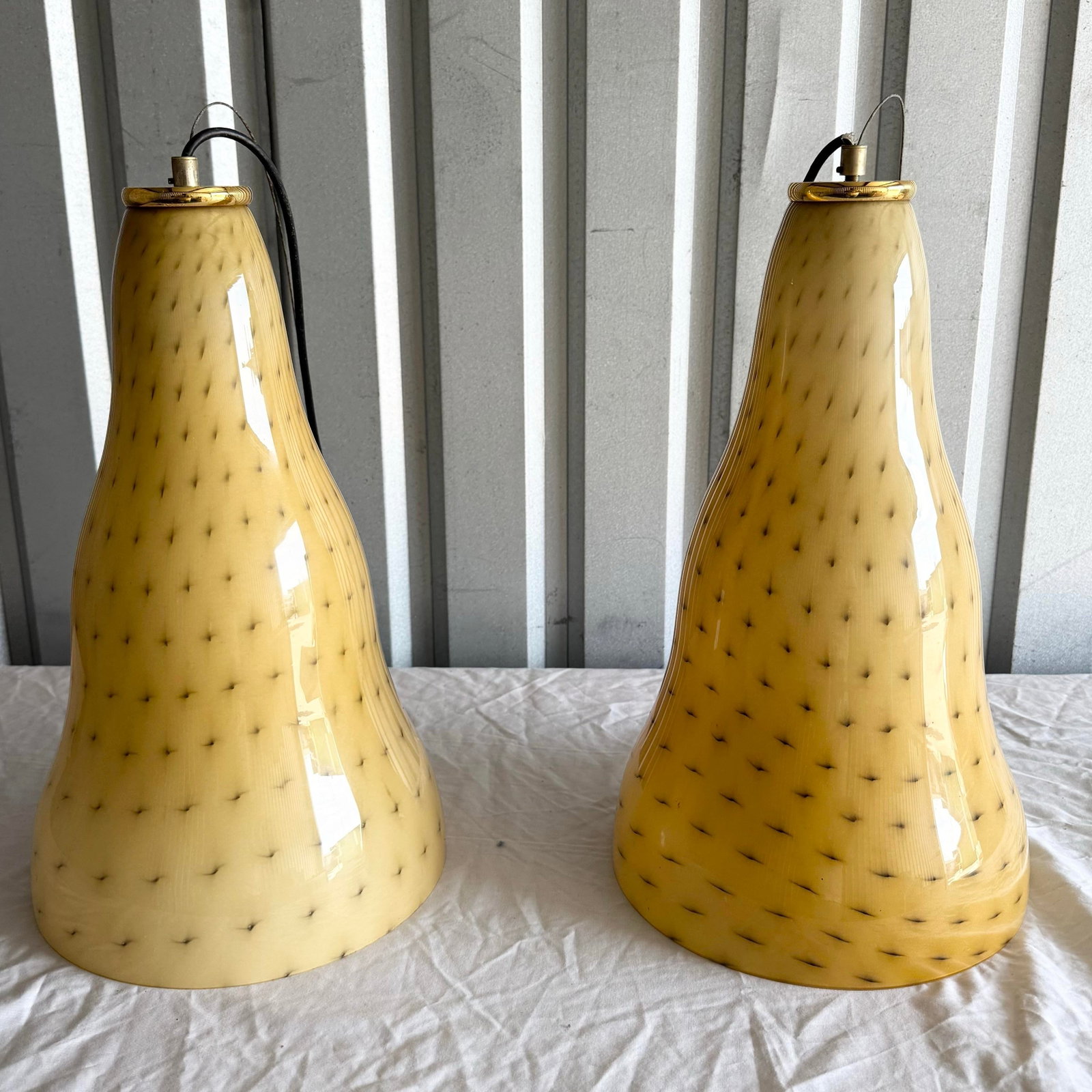 Vintage Italian Glass Pendant Lamps by Toso & Massari for Leucos - Set of 5 - 11