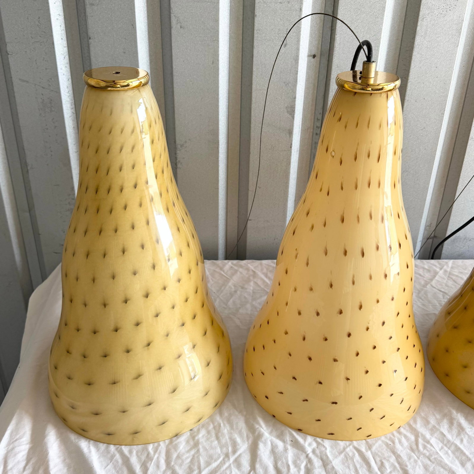 Vintage Italian Glass Pendant Lamps by Toso & Massari for Leucos - Set of 5 - 2