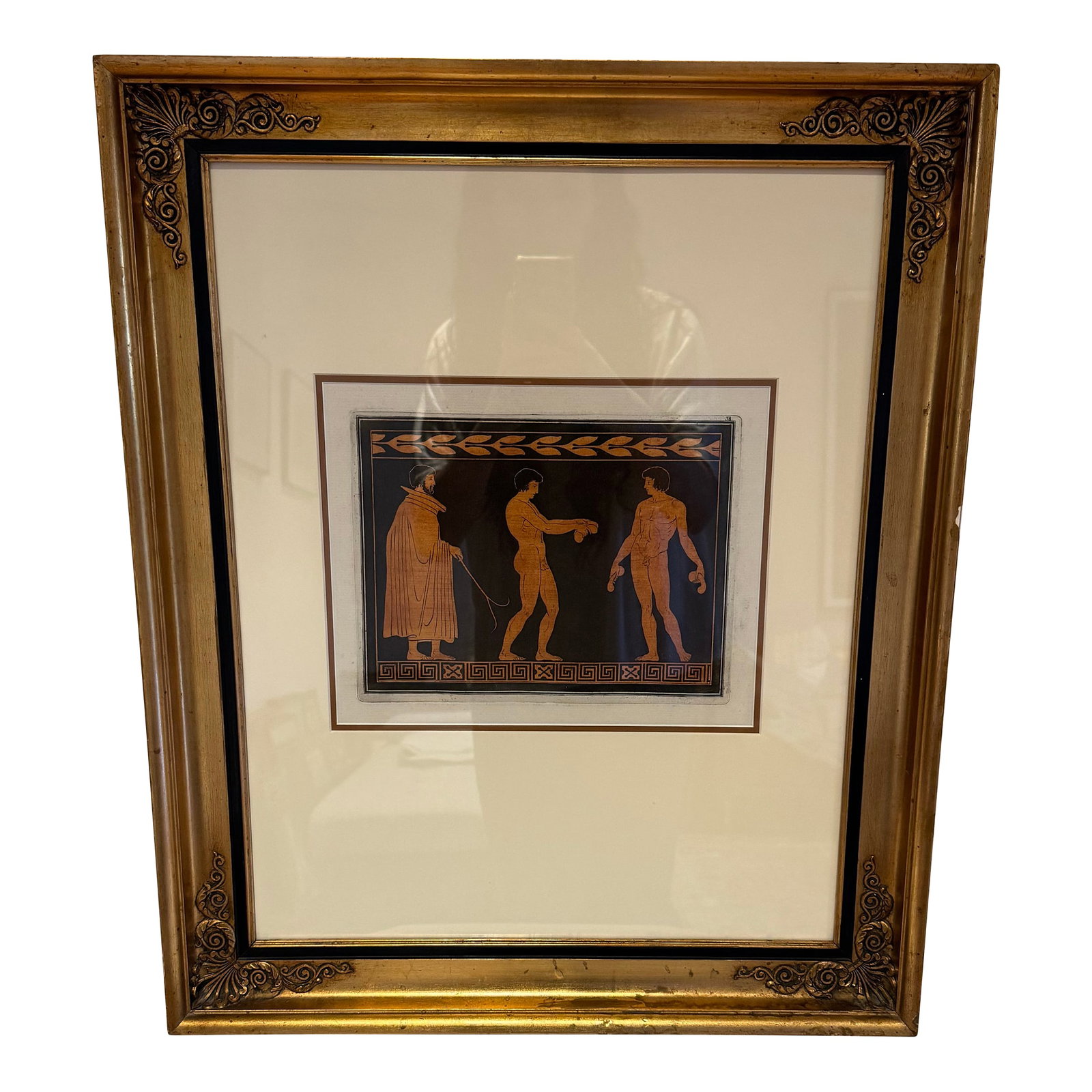 18th Century Neoclassical Aquatint Engraving No. 38 | Hamilton Collection | Greek Vase Scene | Doubl (1 of 4)