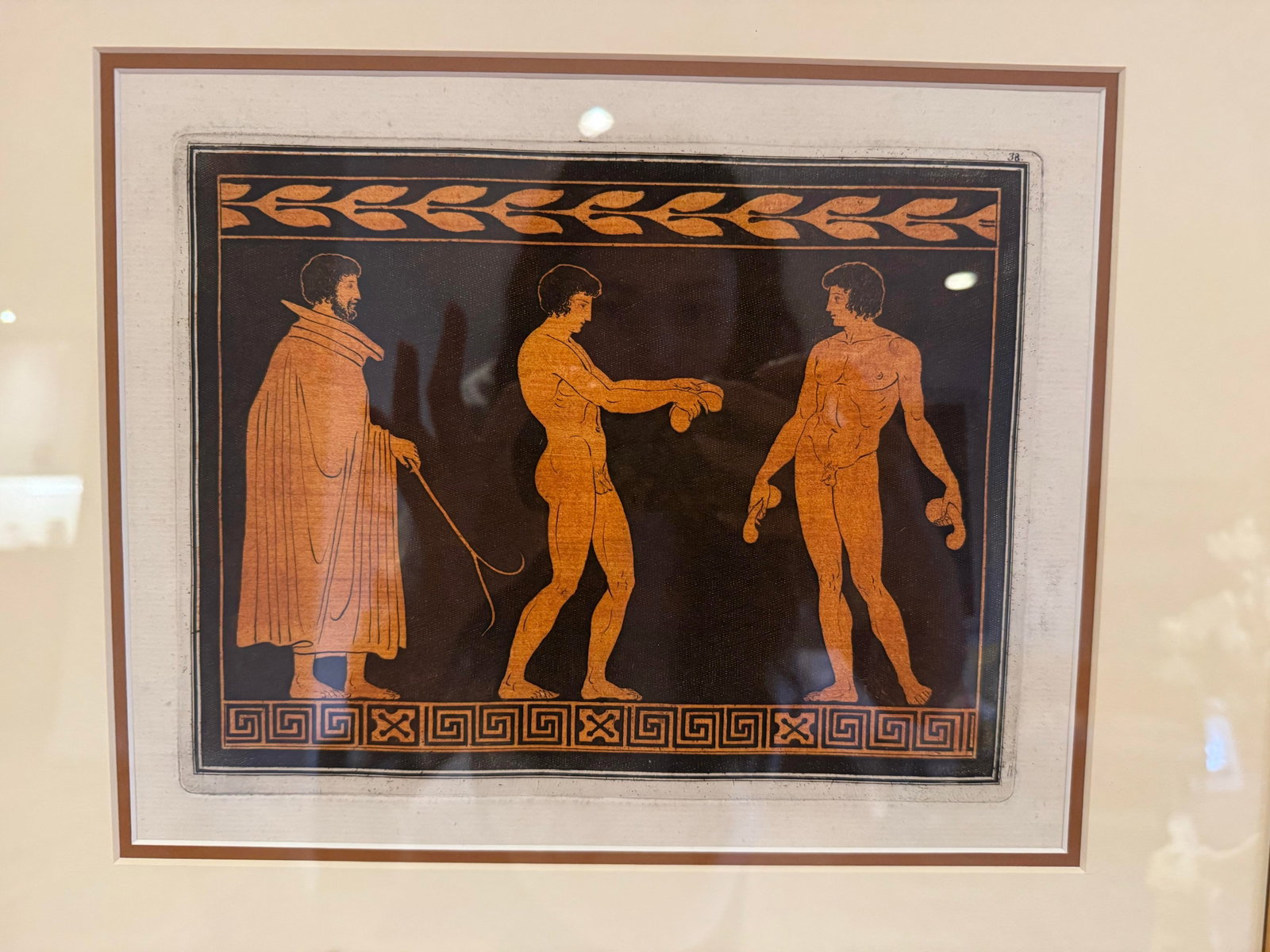 18th Century Neoclassical Aquatint Engraving No. 38 | Hamilton Collection | Greek Vase Scene | Doubl - 3