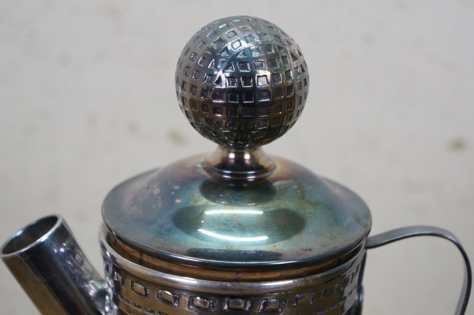 Rare Antique 1921 George Berry Derby Silverplated Golf Bag Cocktail Shaker 13" - 12