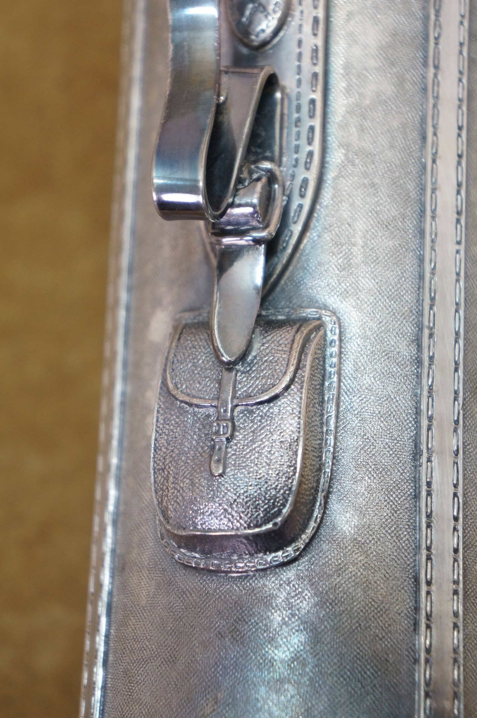 Rare Antique 1921 George Berry Derby Silverplated Golf Bag Cocktail Shaker 13" - 13