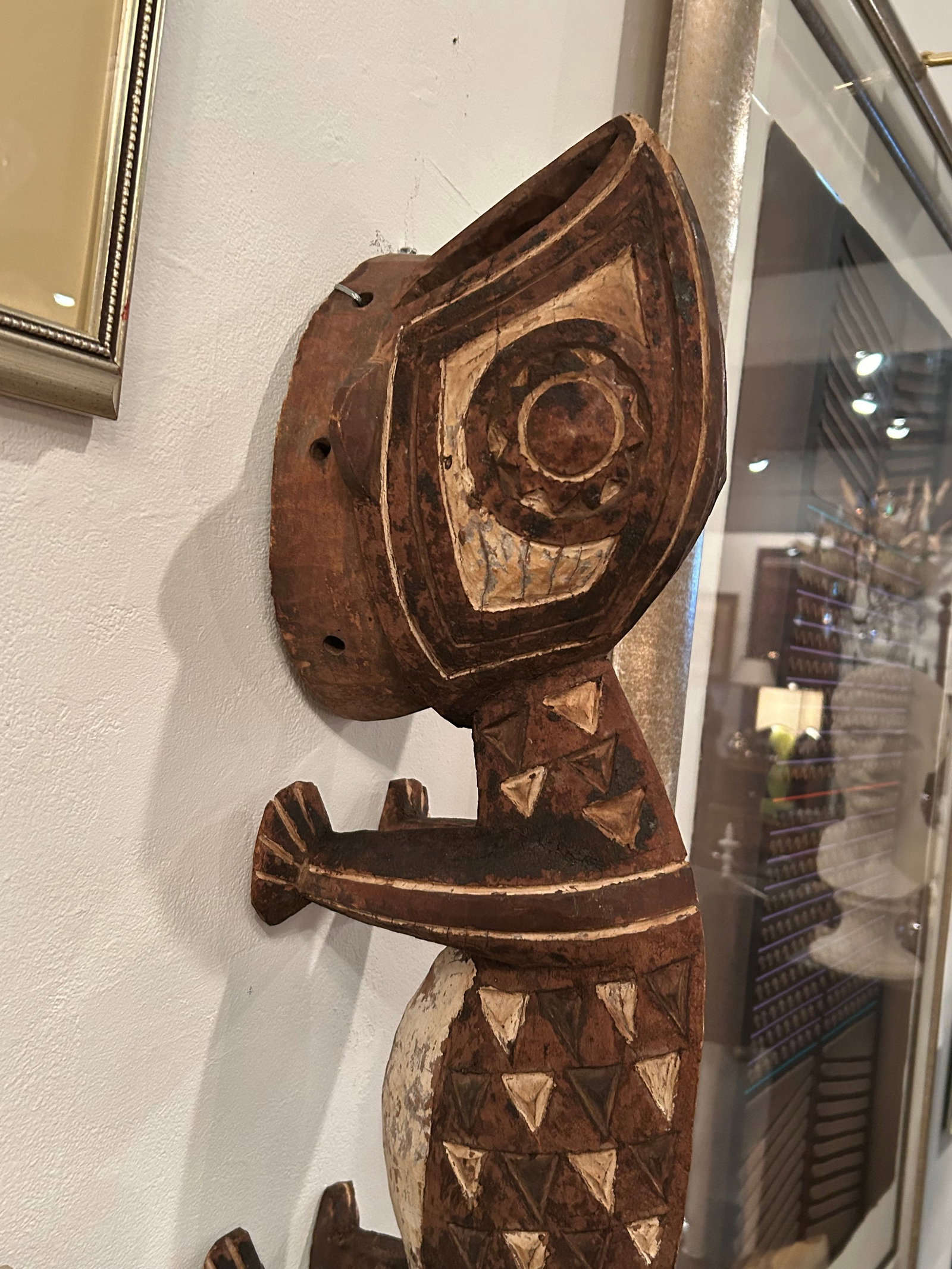 African Hand Carved Animal Wall Sculpture - 5