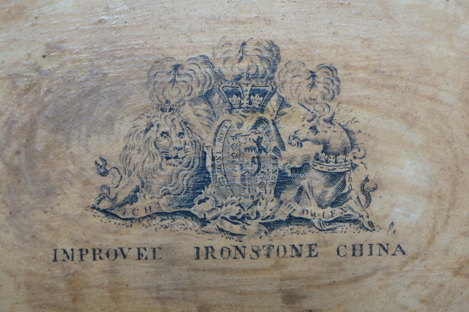 Antique 1825 Stephan Folch Bamboo & Basket Ironstone China Platters - Set of 4 - 12