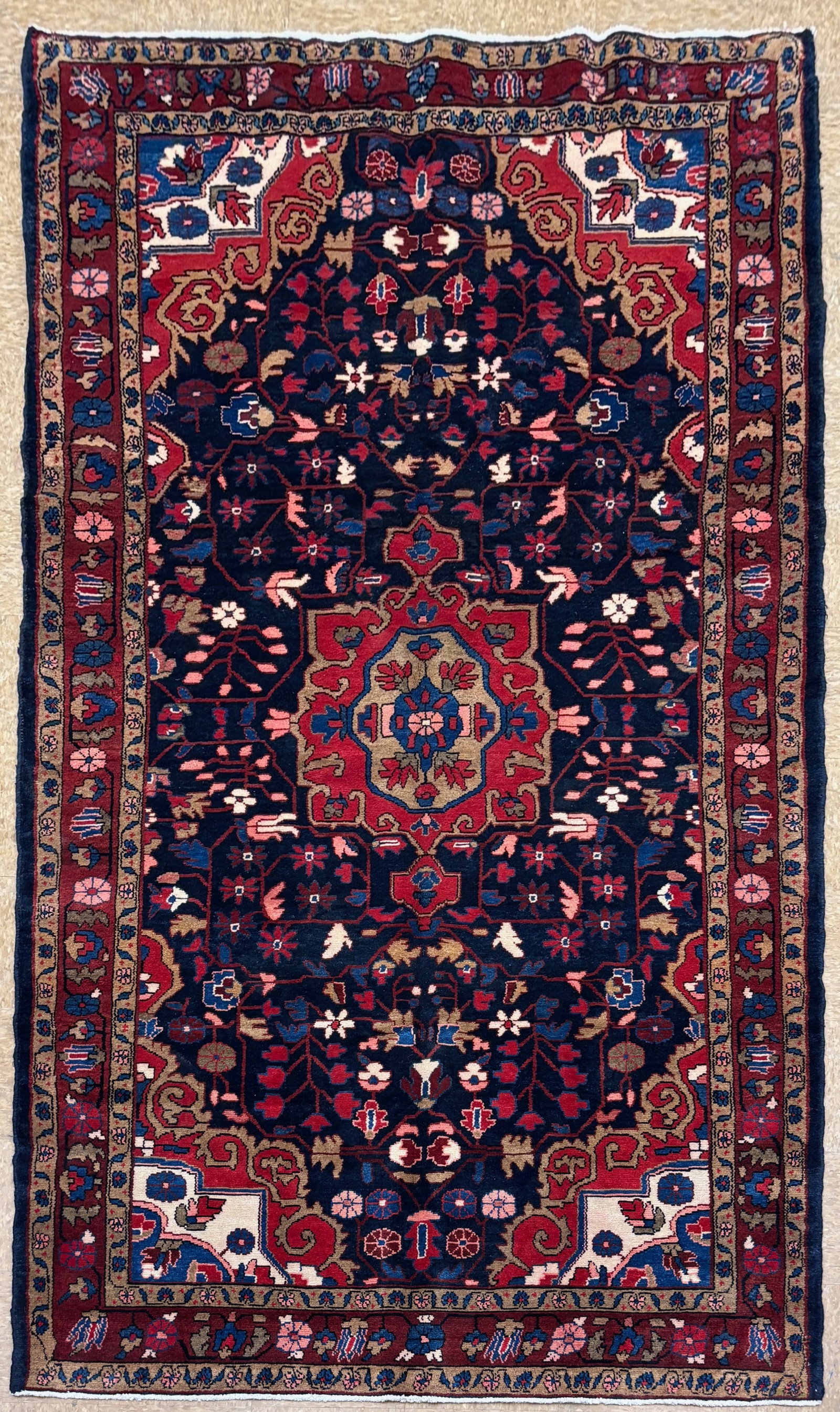 Antique Persian Hamadan Hand-Knotted Rug 5'3" X 10'4" - 2