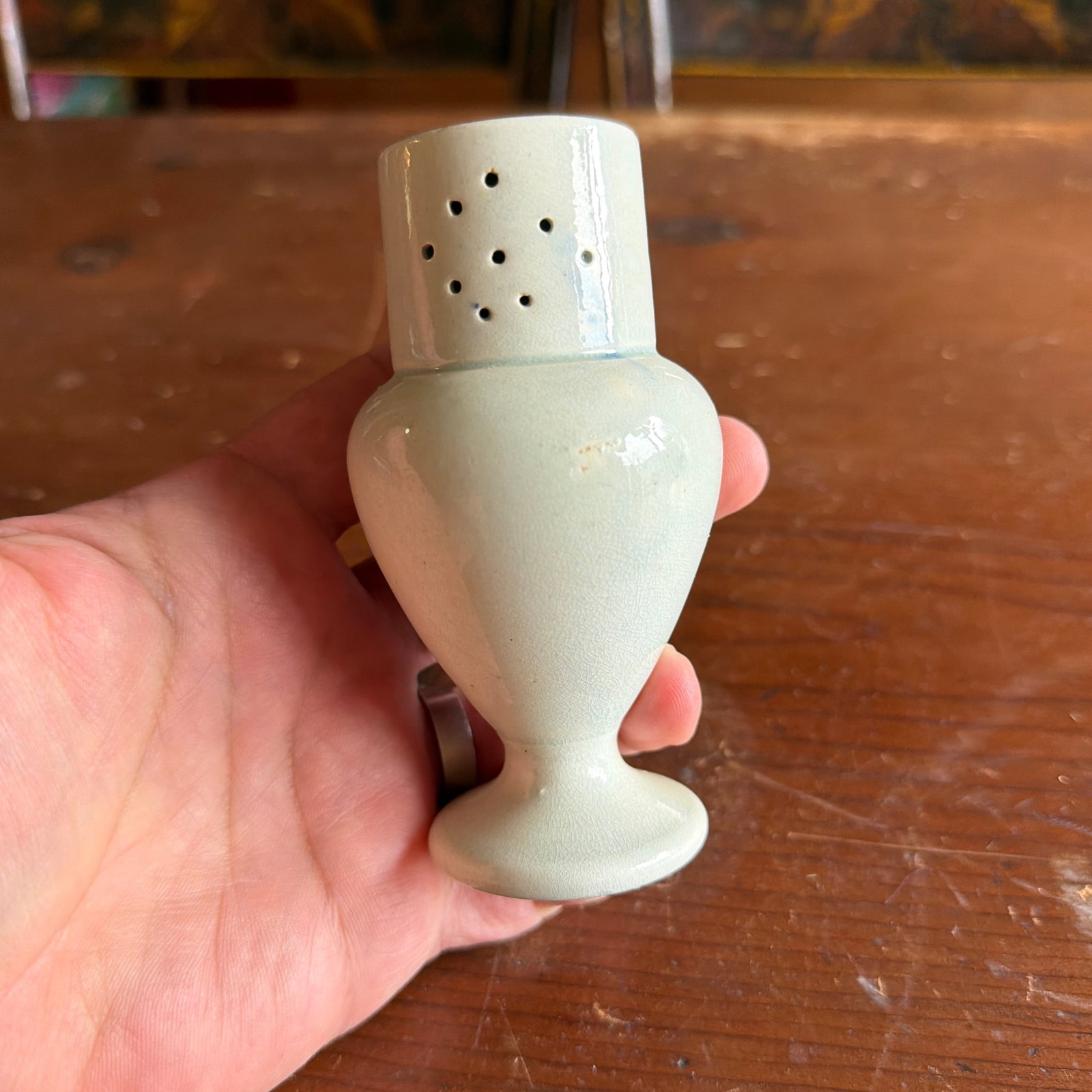 Antique Staffordshire Pearlware Pepper Pot, Circa 1830 - 3