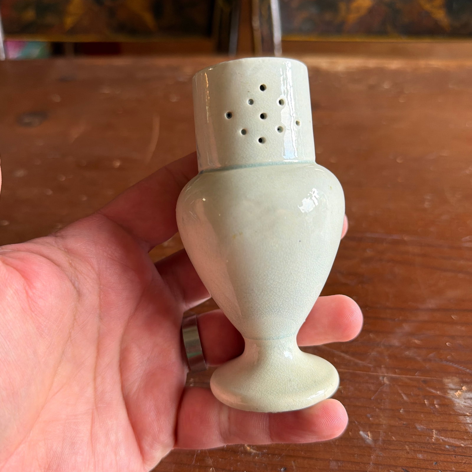 Antique Staffordshire Pearlware Pepper Pot, Circa 1830 - 4