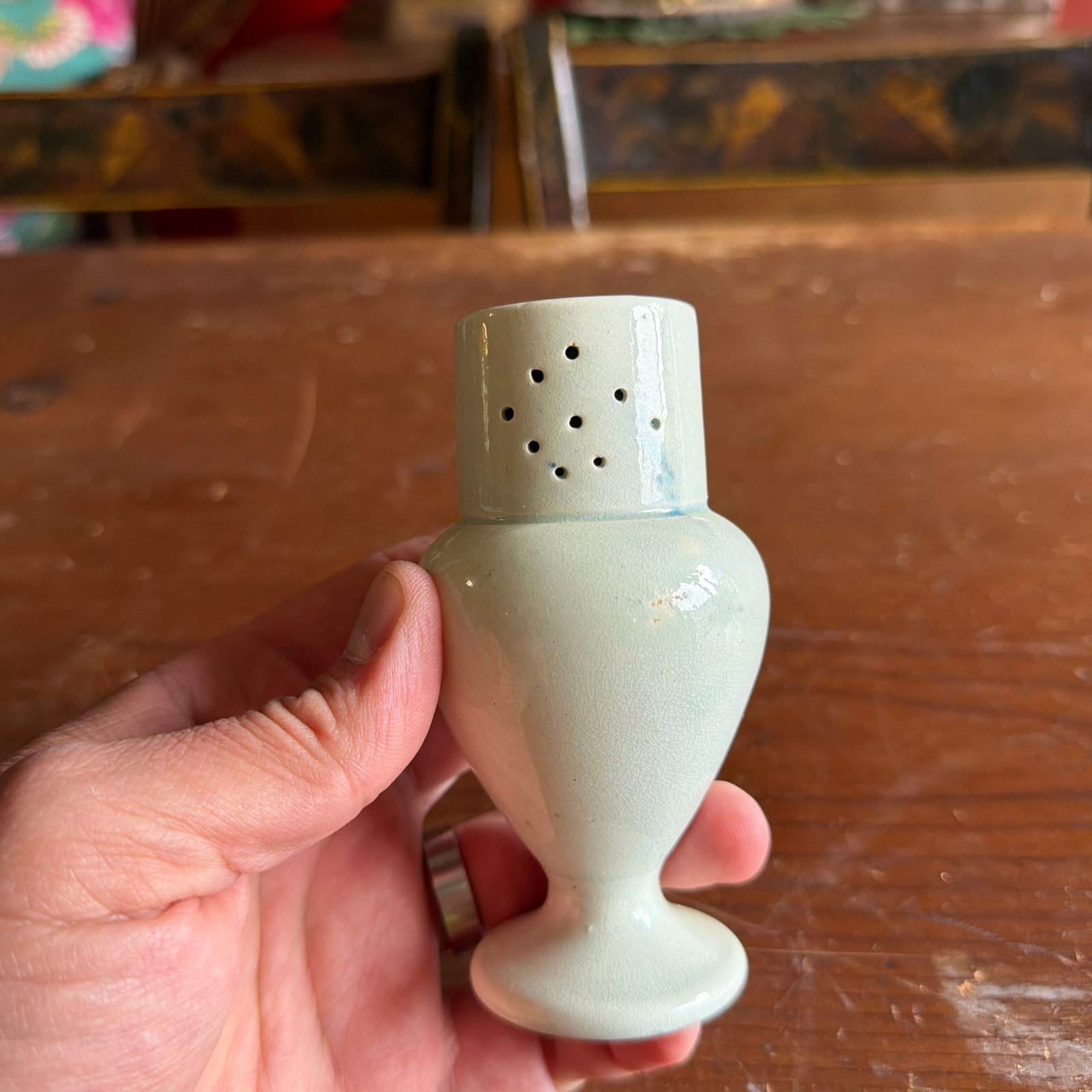 Antique Staffordshire Pearlware Pepper Pot, Circa 1830 - 7