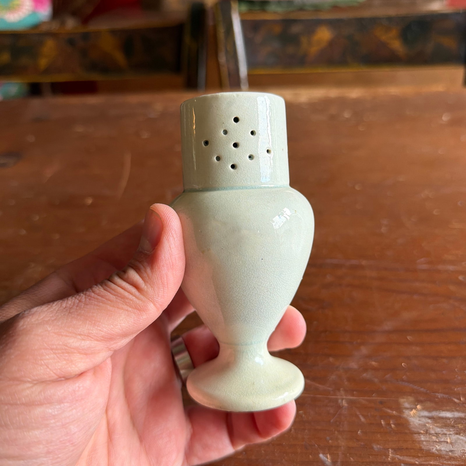Antique Staffordshire Pearlware Pepper Pot, Circa 1830 - 8