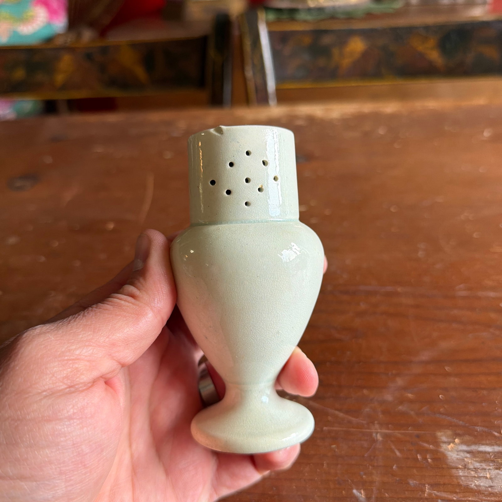 Antique Staffordshire Pearlware Pepper Pot, Circa 1830 - 9