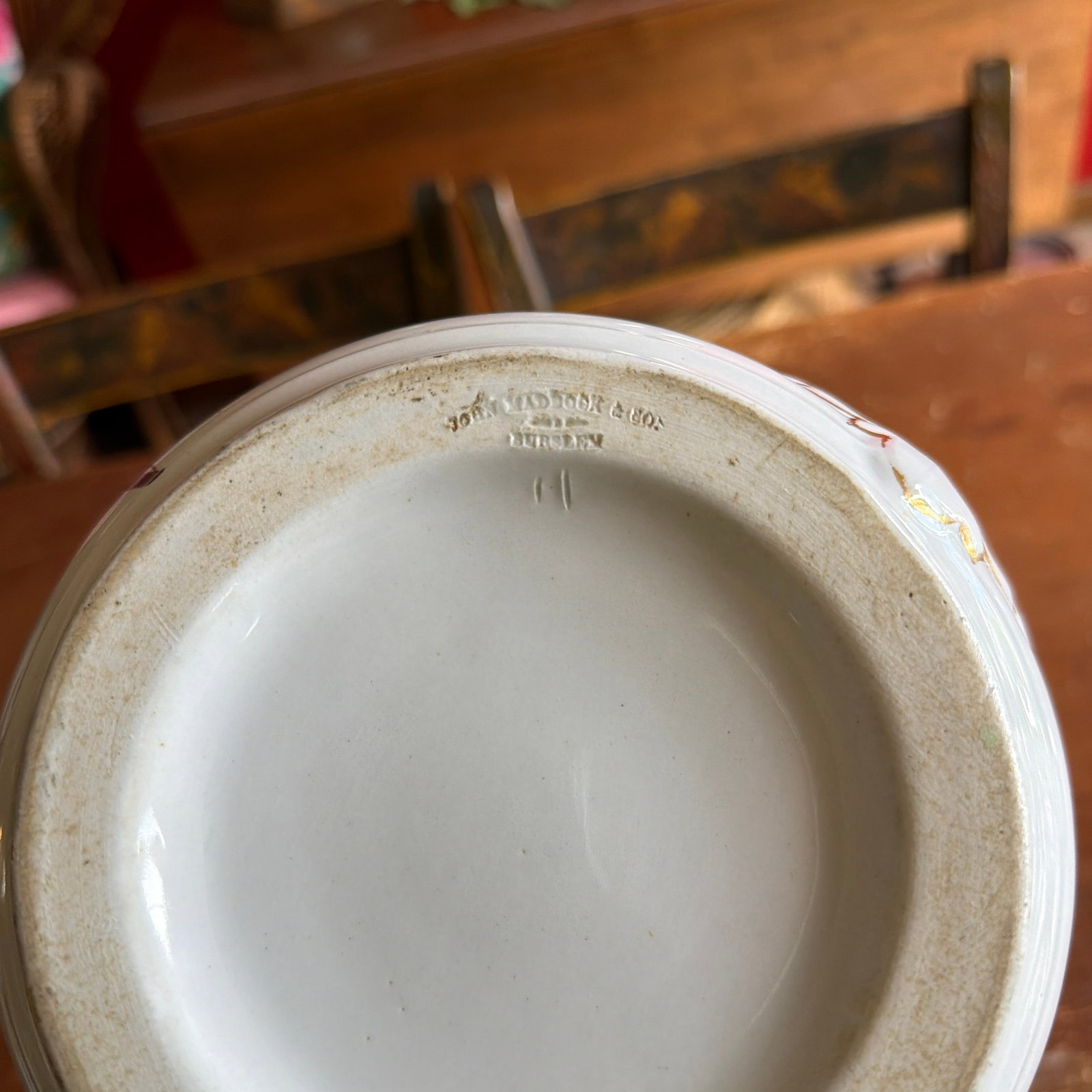 Rare Antique White Ironstone Pitcher With 36-Star American Flag, John Maddock & Son, Circa 1864 - 11