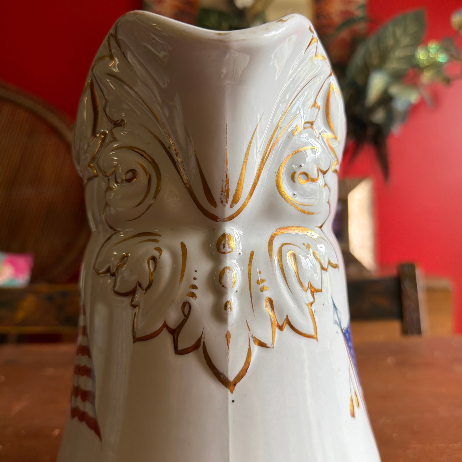 Rare Antique White Ironstone Pitcher With 36-Star American Flag, John Maddock & Son, Circa 1864 - 6