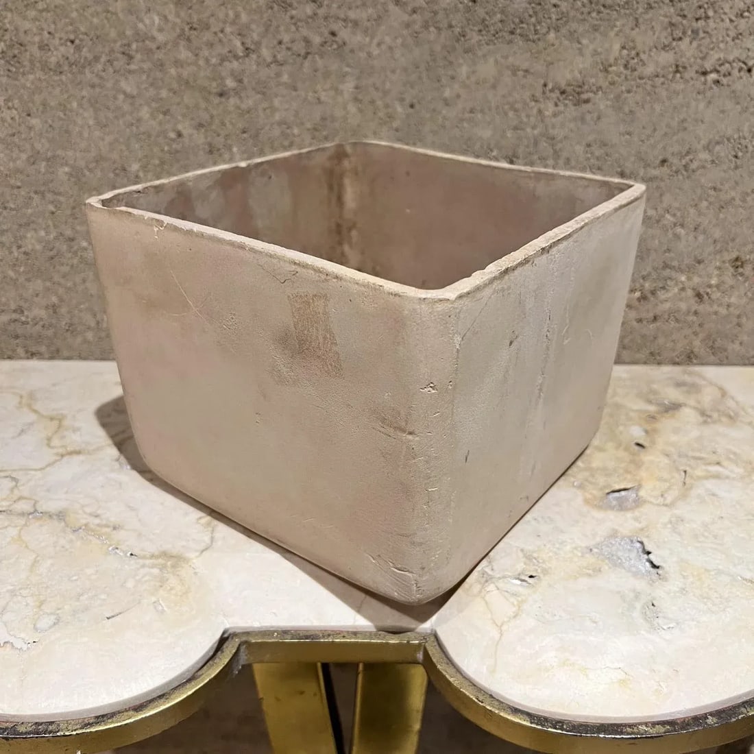 1960s Architectural Pottery Square Bisque Planter Style John Follis - 6