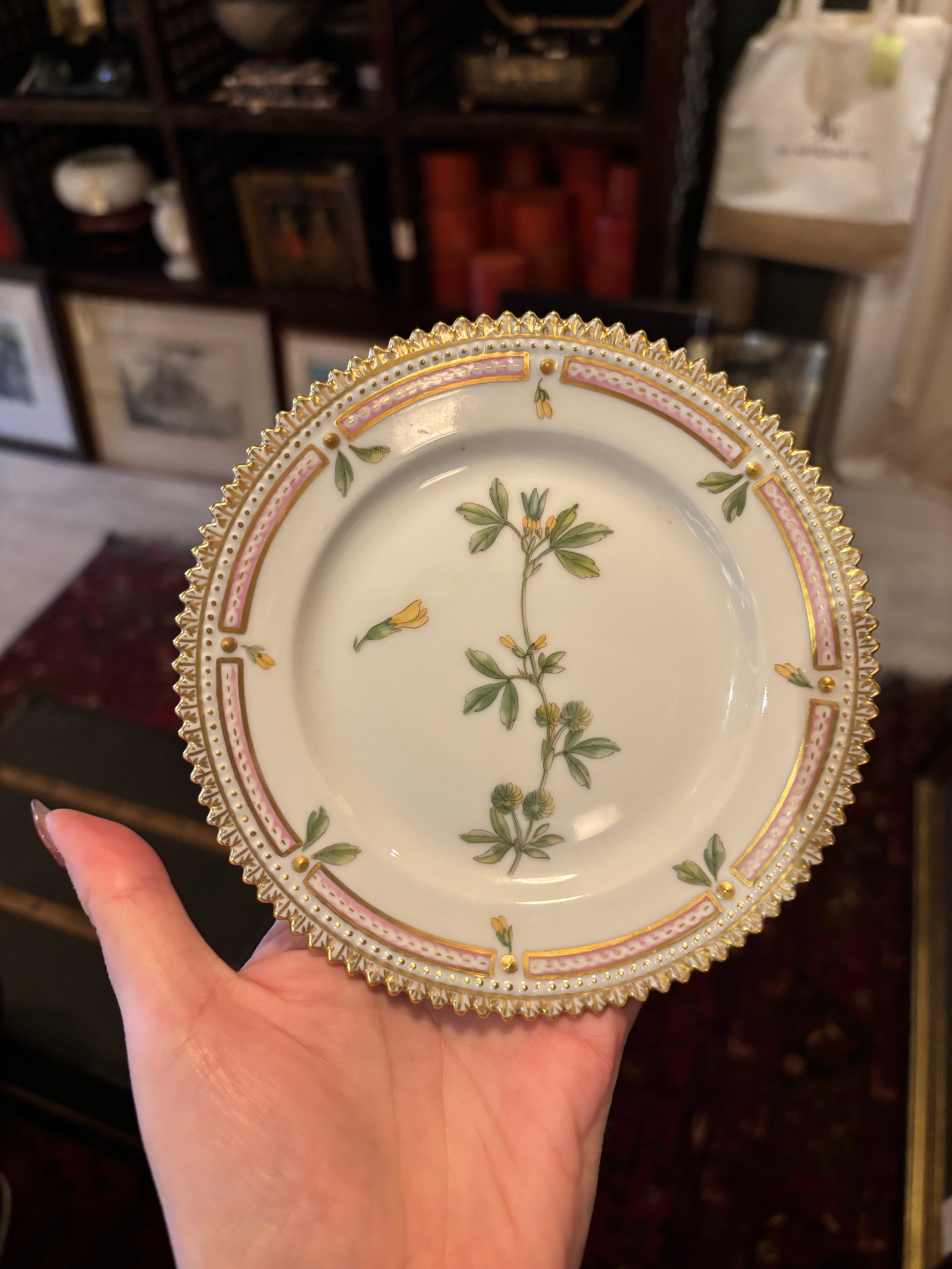 Rare Vintage Royal Copenhagen Flora Danica Porcelain Place Setting – Hand-Painted Botanical - 12