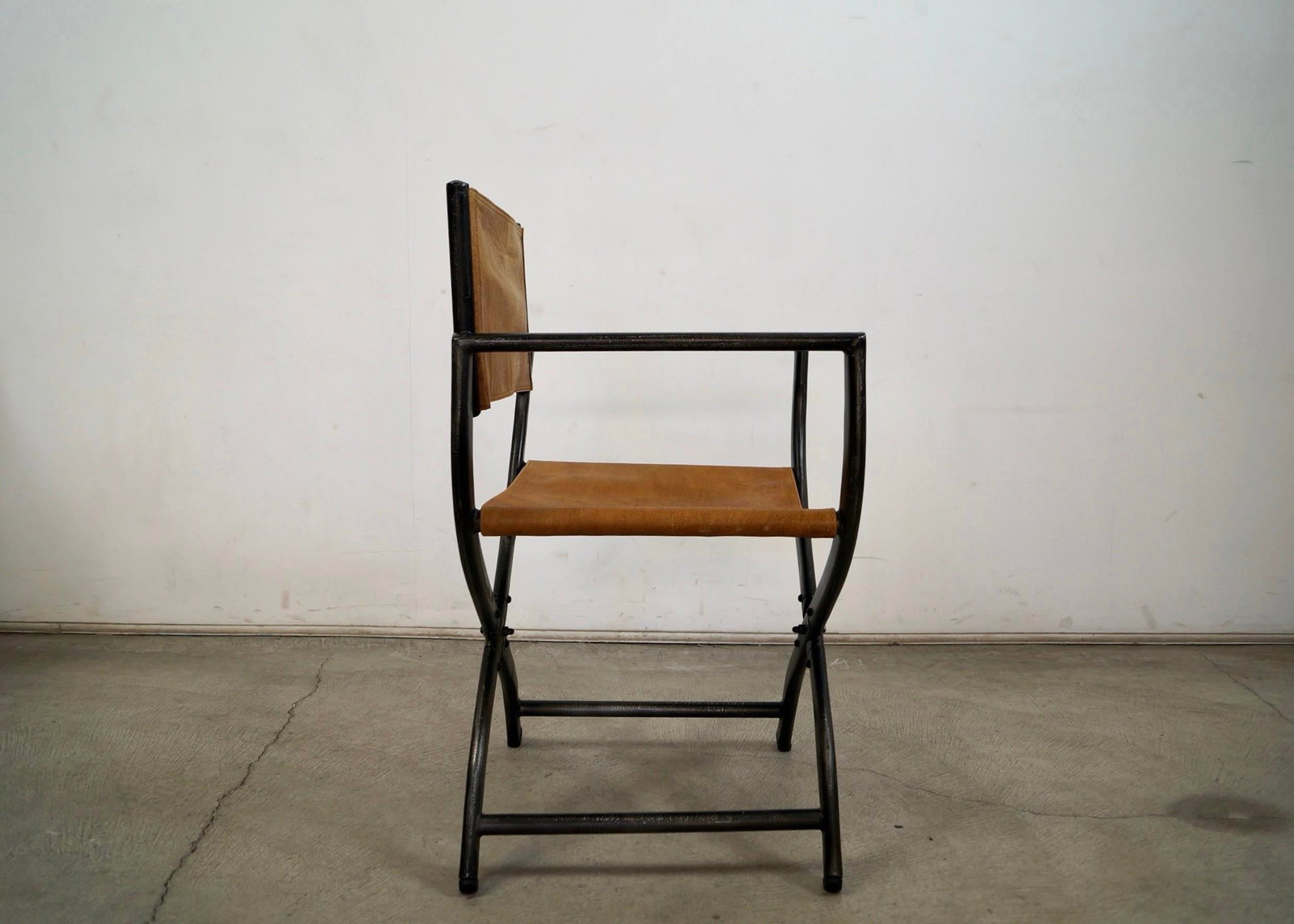 Restoration Hardware French Leather Director's Armchair - 7