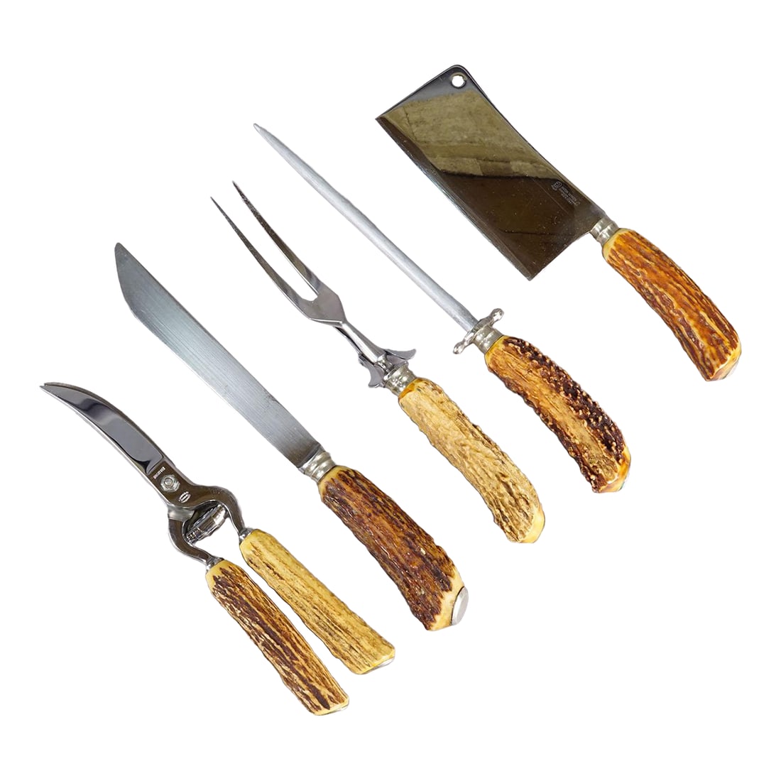 Vintage 5-Piece Carving Set With Box - Baron Solingen Germany 1950s (1 of 8)