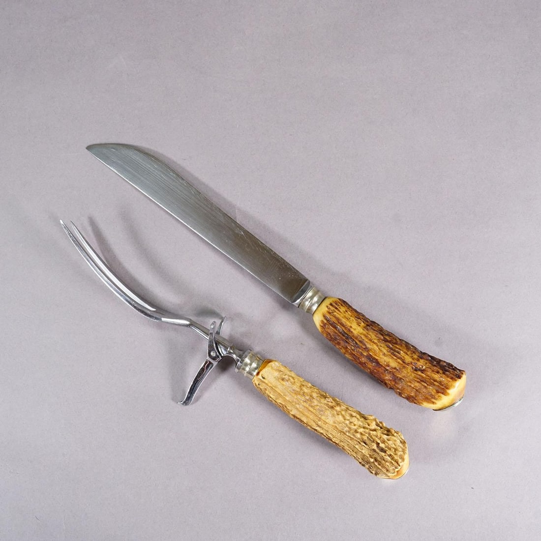 Vintage 5-Piece Carving Set With Box - Baron Solingen Germany 1950s - 2
