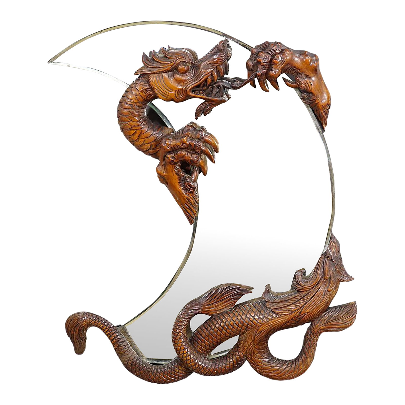 Victorian Mirror With Carved Dragon Attr. To Gabriel Viardot Ca. 1880 (1 of 8)