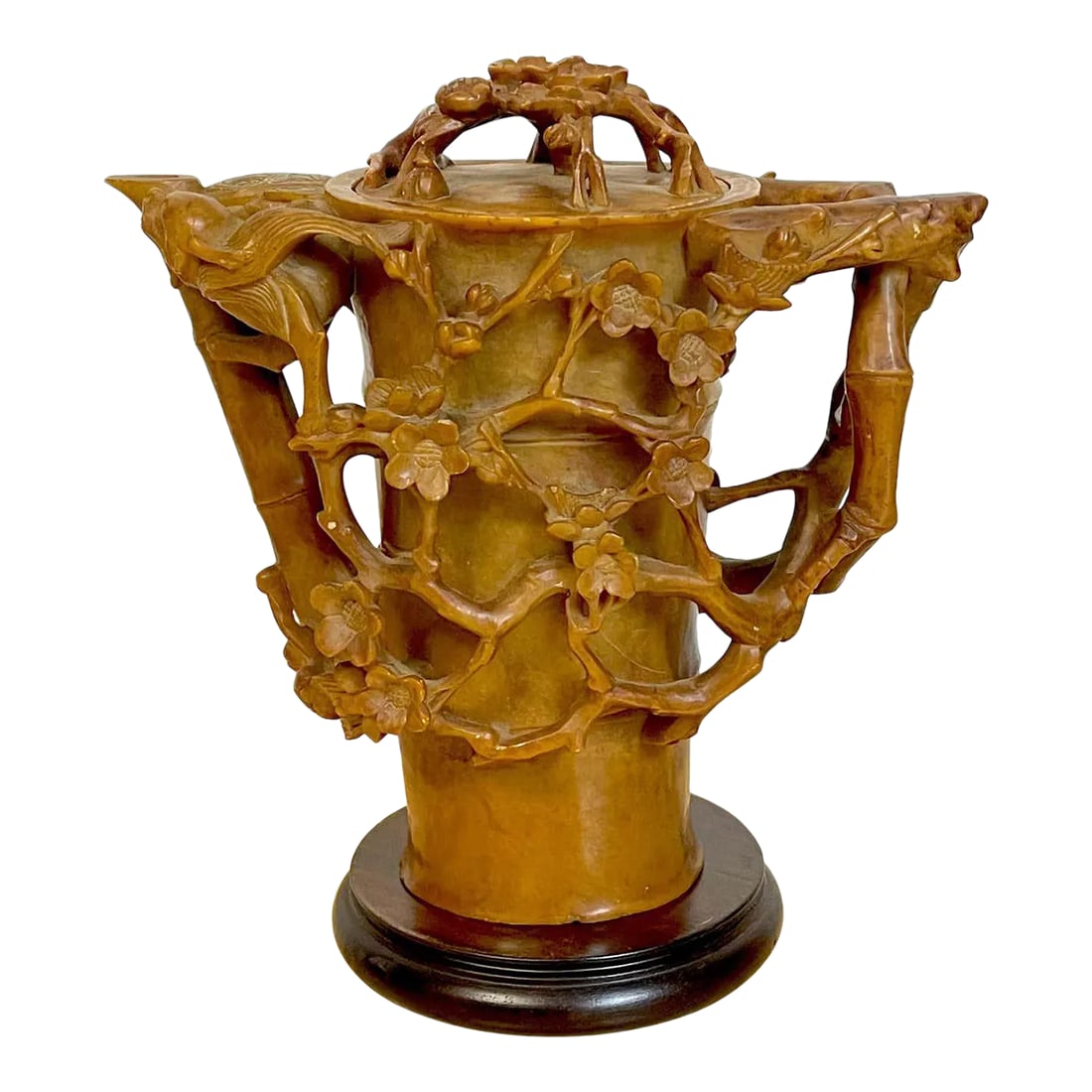 Early 20th Century Chinese Export Carved Soapstone Scholars/ Tea Pot (1 of 13)