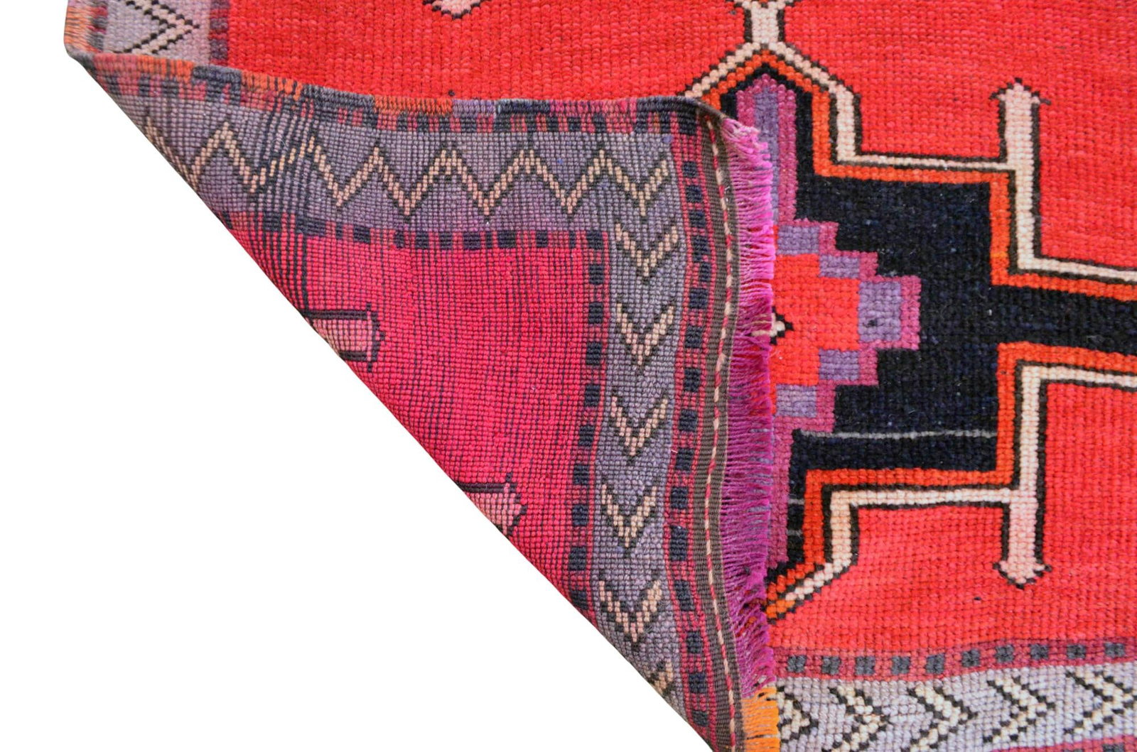 Hand-Knotted Turkish Rug Low Pile Tribal Runner Rug - 3' X 13' - 12