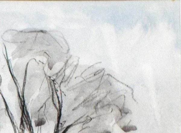 Mid 20th Century "Aquarelle" Expressionist Landscape Naturalistic Aquarelle Watercolor Painting on P - 4