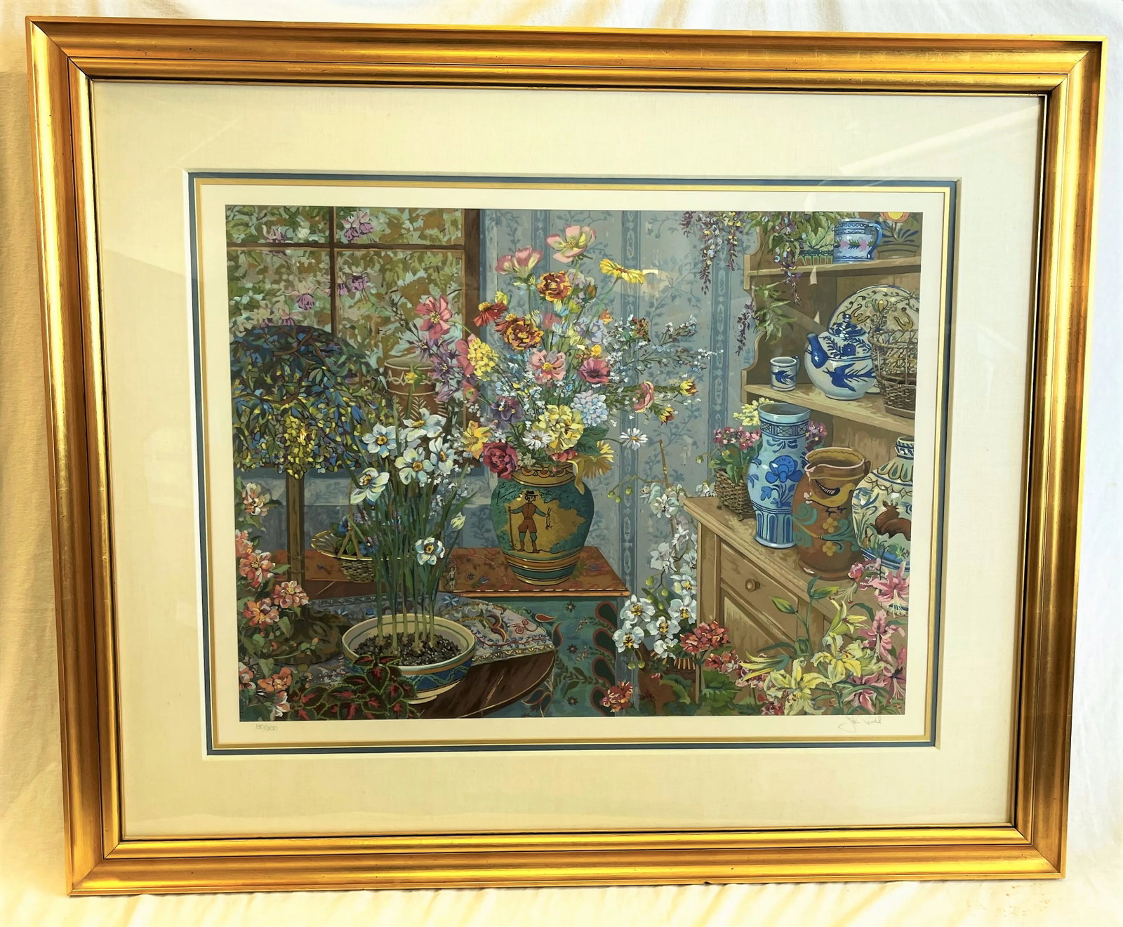 Signed and Numbered Serigraph by John Powell, American (1930- ) 'Still Life Interior' - 13