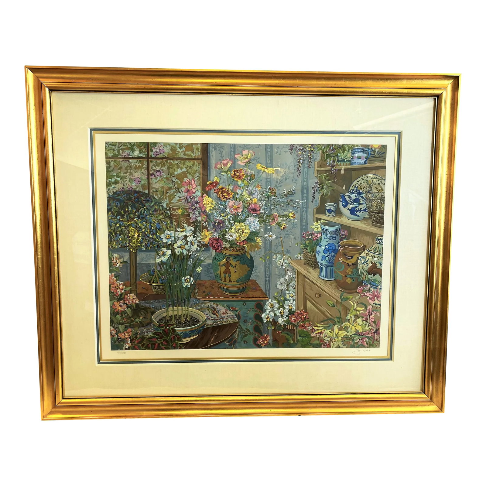 Signed and Numbered Serigraph by John Powell, American (1930- ) 'Still Life Interior'