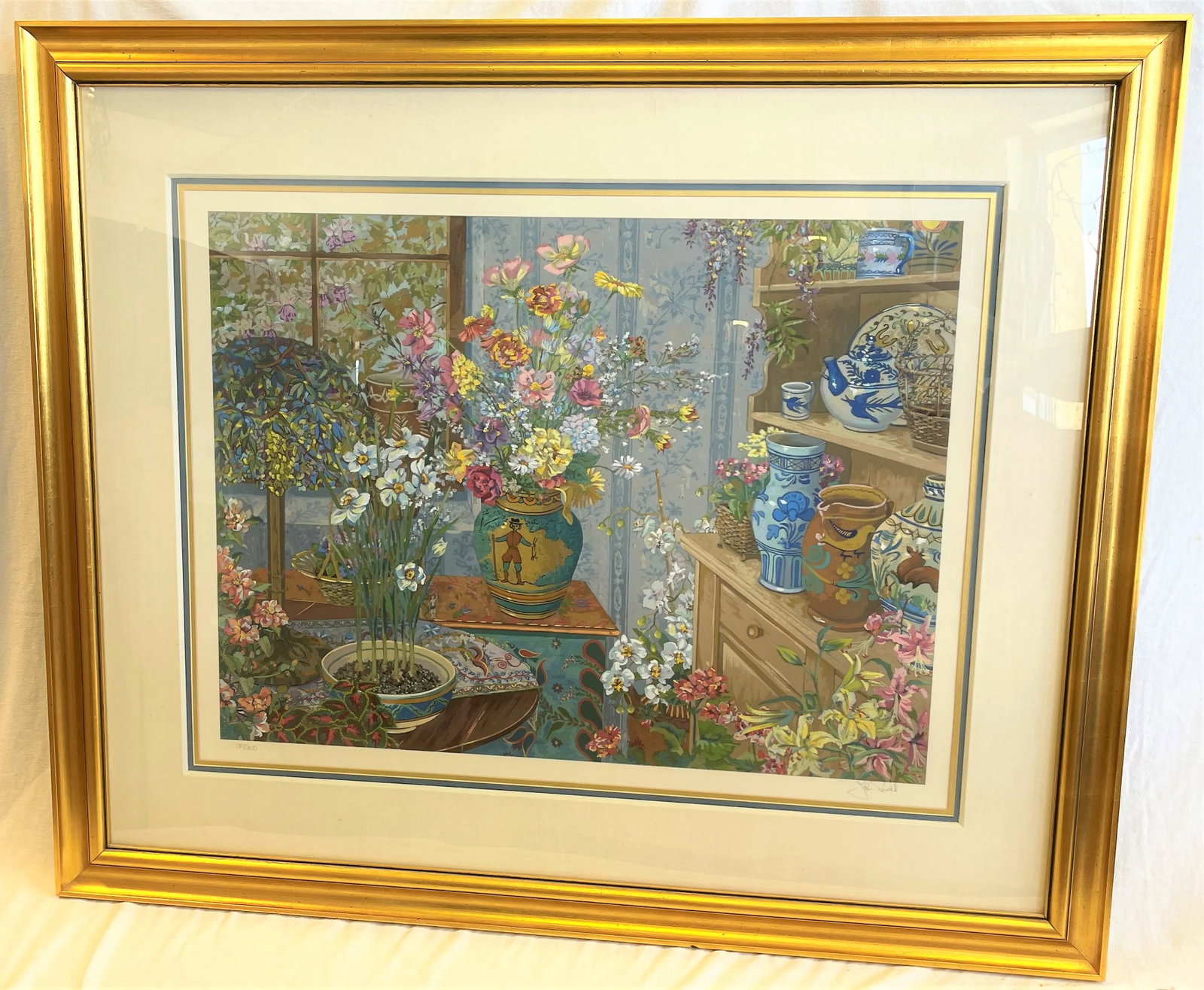 Signed and Numbered Serigraph by John Powell, American (1930- ) 'Still Life Interior' - 2