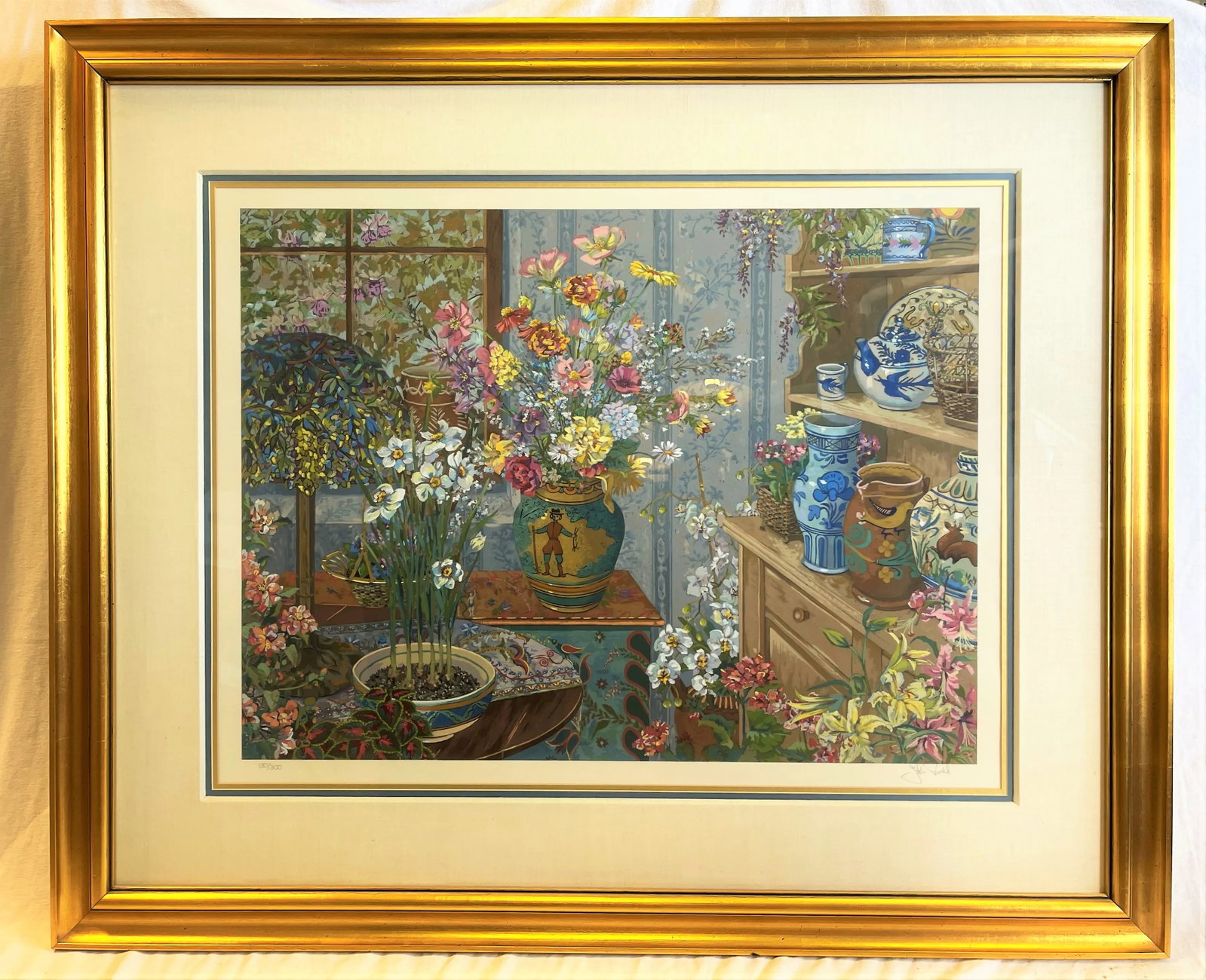 Signed and Numbered Serigraph by John Powell, American (1930- ) 'Still Life Interior' - 3