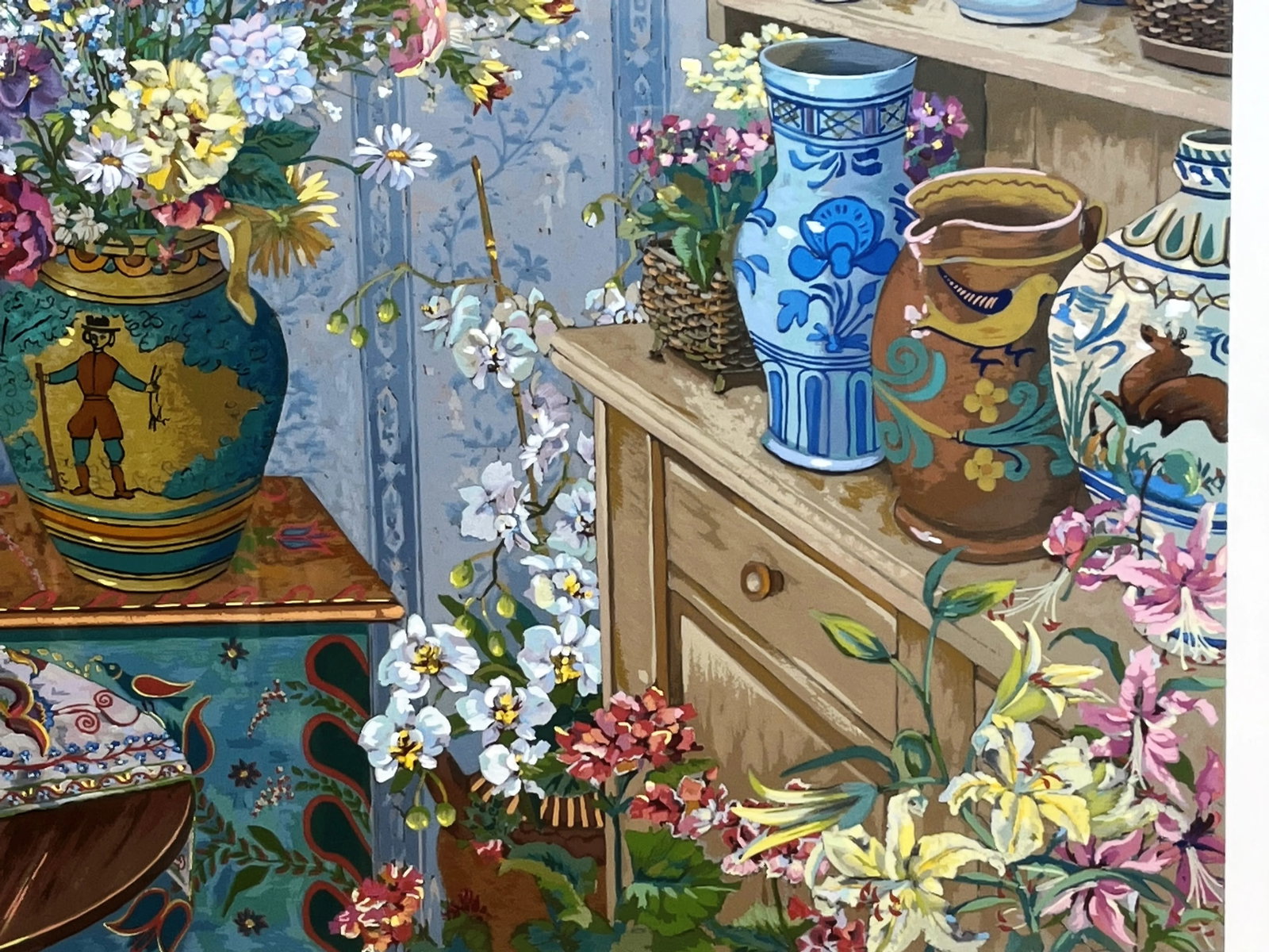 Signed and Numbered Serigraph by John Powell, American (1930- ) 'Still Life Interior' - 8