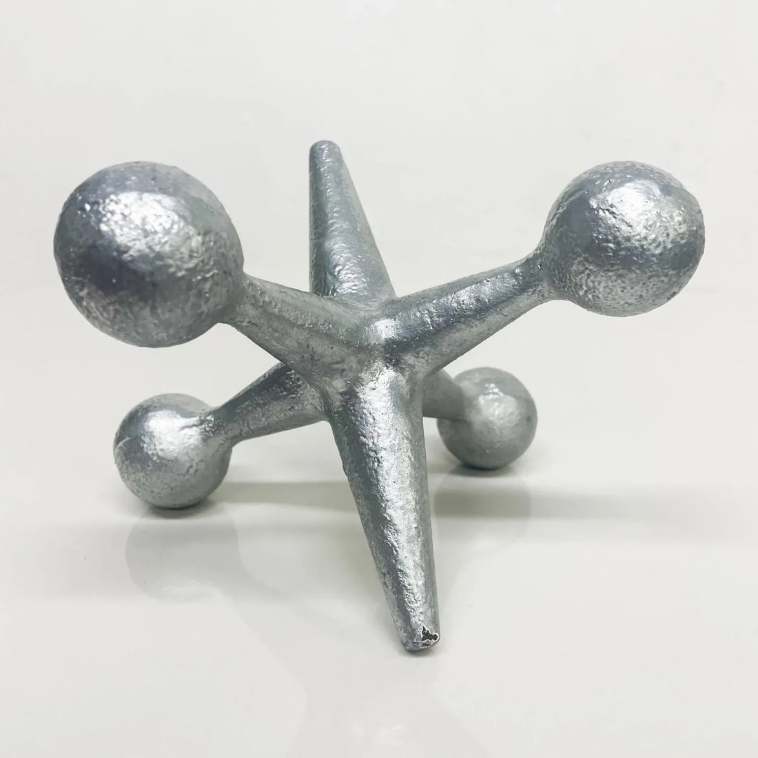 Vintage 1960s George Nelson Design Line Ca Silver Jack Bookend Modern Pop Art - 10