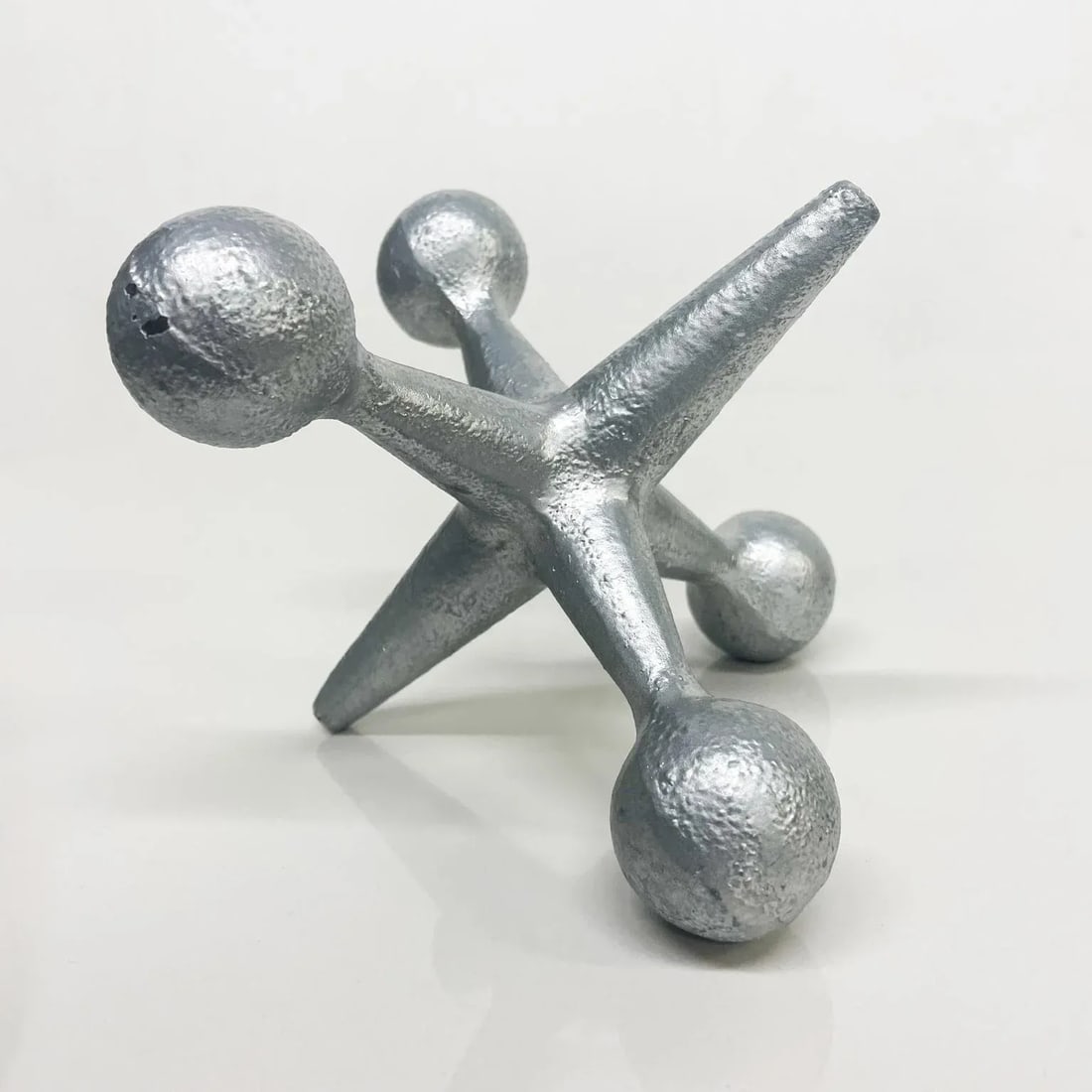 Vintage 1960s George Nelson Design Line Ca Silver Jack Bookend Modern Pop Art - 11