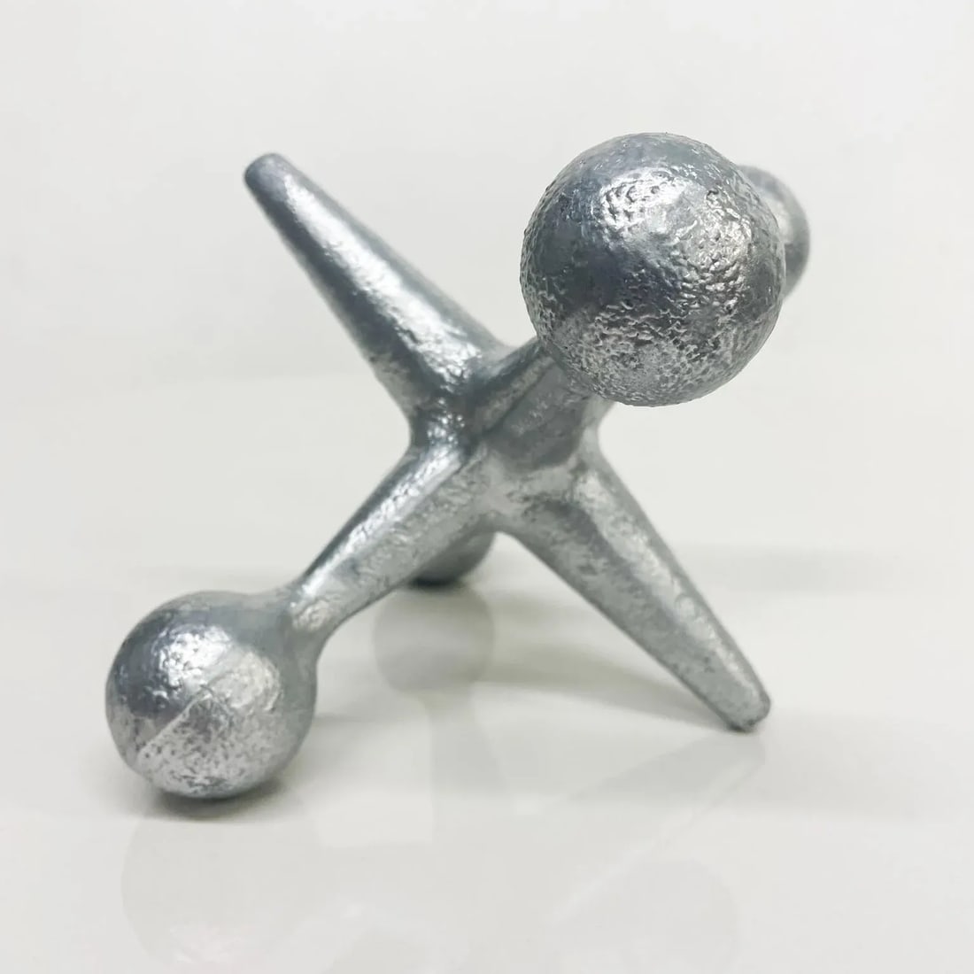 Vintage 1960s George Nelson Design Line Ca Silver Jack Bookend Modern Pop Art - 2