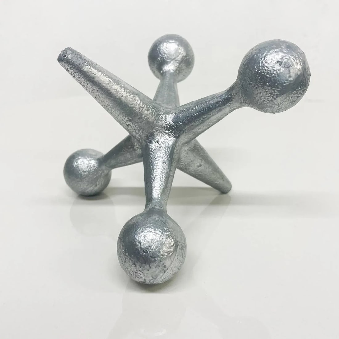 Vintage 1960s George Nelson Design Line Ca Silver Jack Bookend Modern Pop Art - 3
