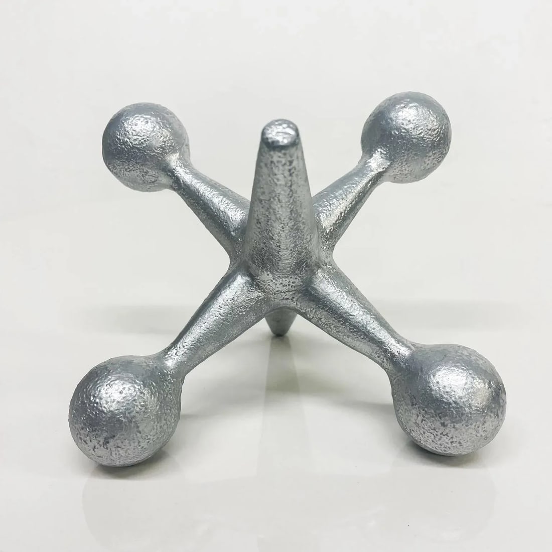 Vintage 1960s George Nelson Design Line Ca Silver Jack Bookend Modern Pop Art - 4