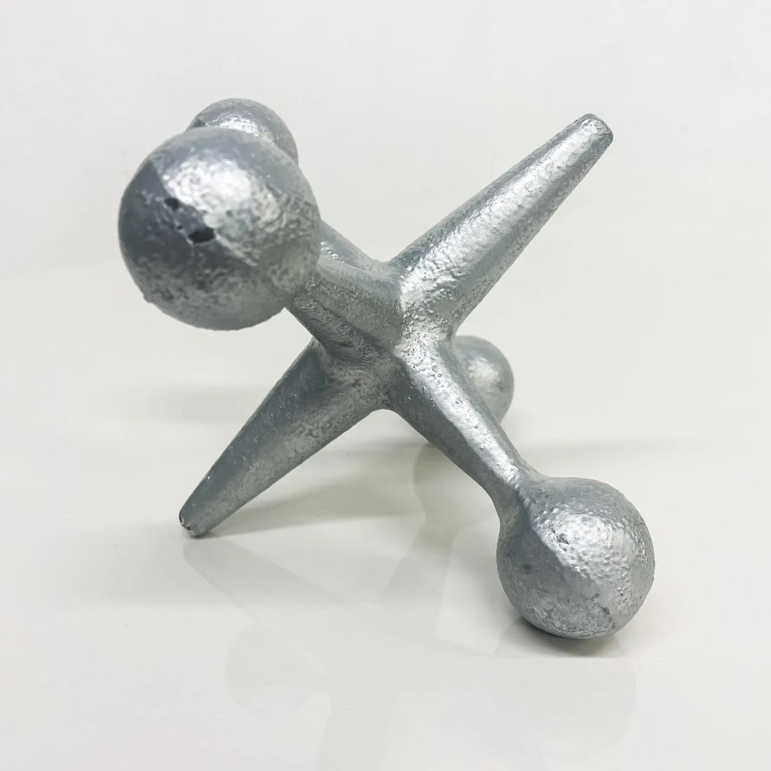 Vintage 1960s George Nelson Design Line Ca Silver Jack Bookend Modern Pop Art - 8