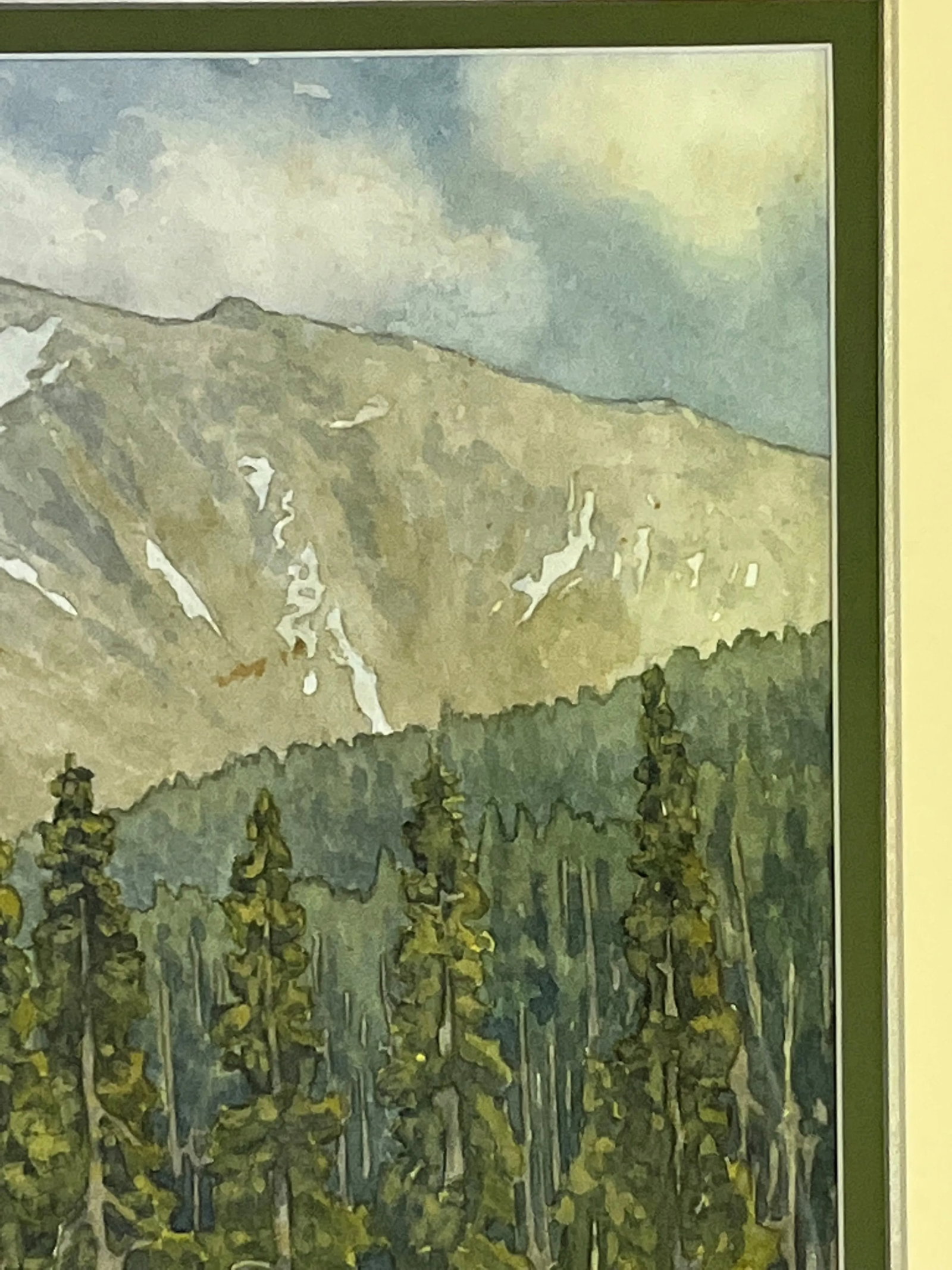 Original Stephen Smalzel Framed Watercolor Painting 'Rocky Mountain Landscape' - 7