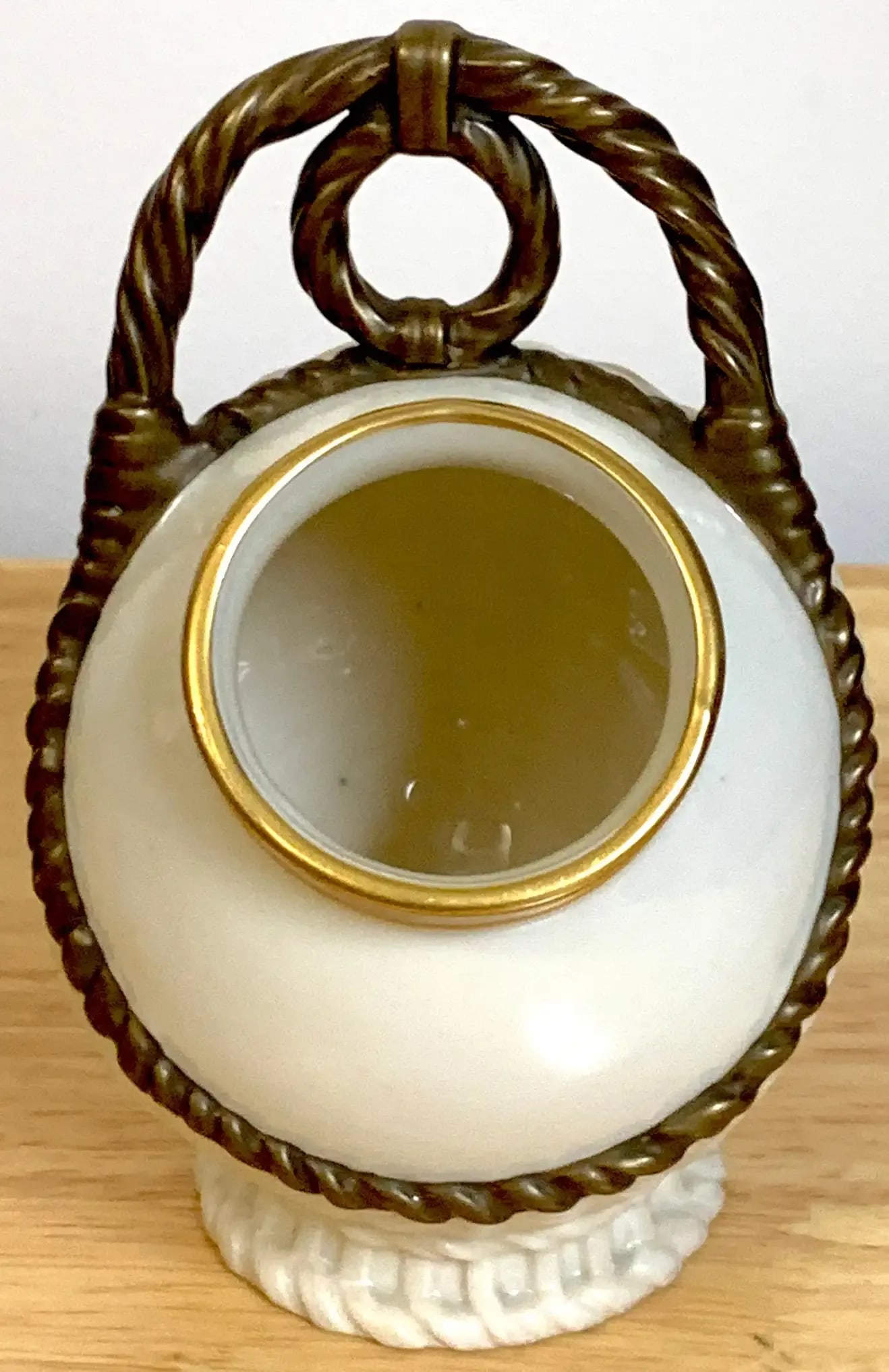 Late 19th Century Royal Worcester Aesthetic Basketweave Amphora Spill Vase, 1883 - 5