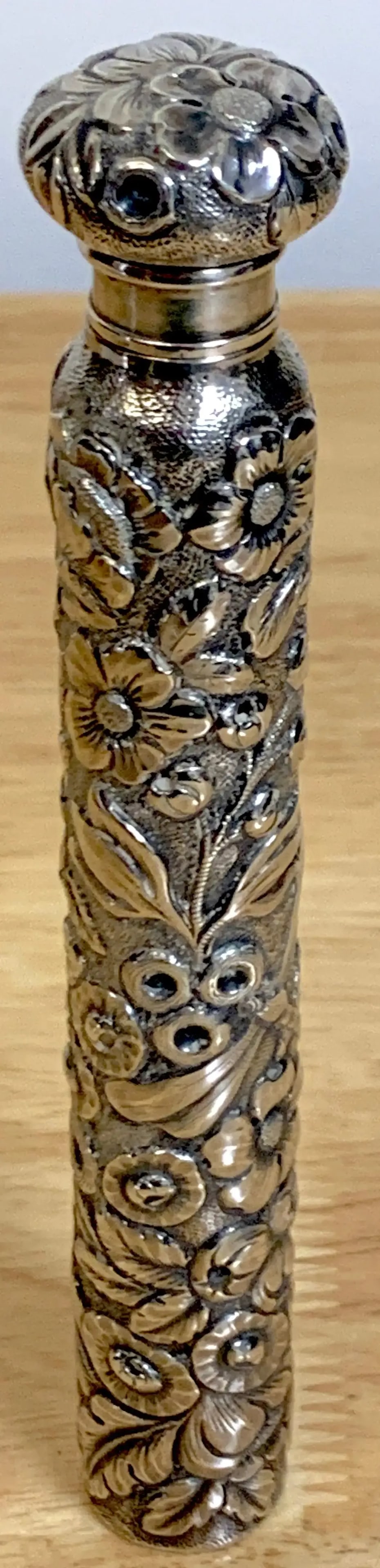 Late 19th Century Large Dominick & Haff Aesthetic Sterling Perfume or Flask With Dragon Fly - 5