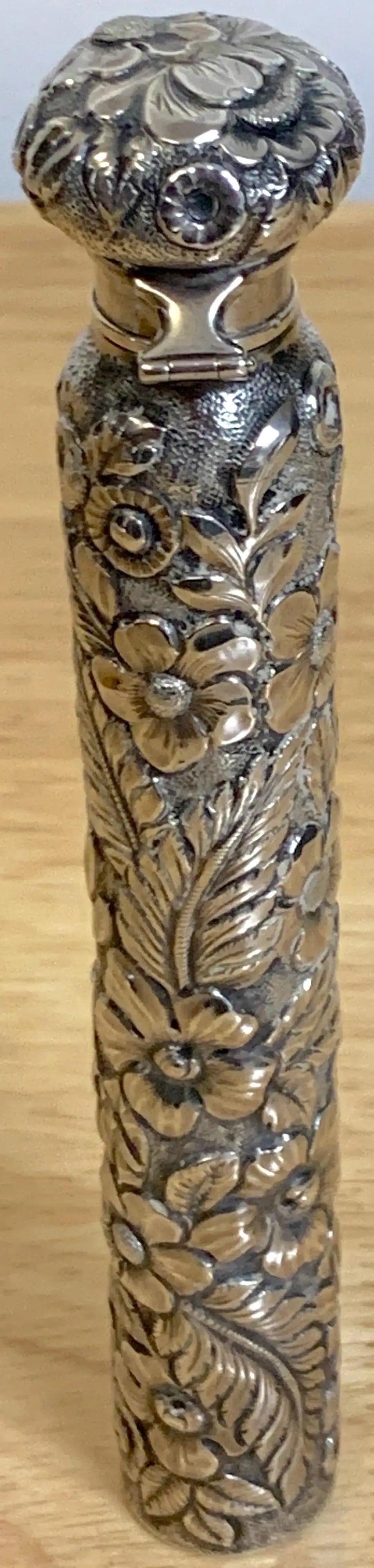 Late 19th Century Large Dominick & Haff Aesthetic Sterling Perfume or Flask With Dragon Fly - 8